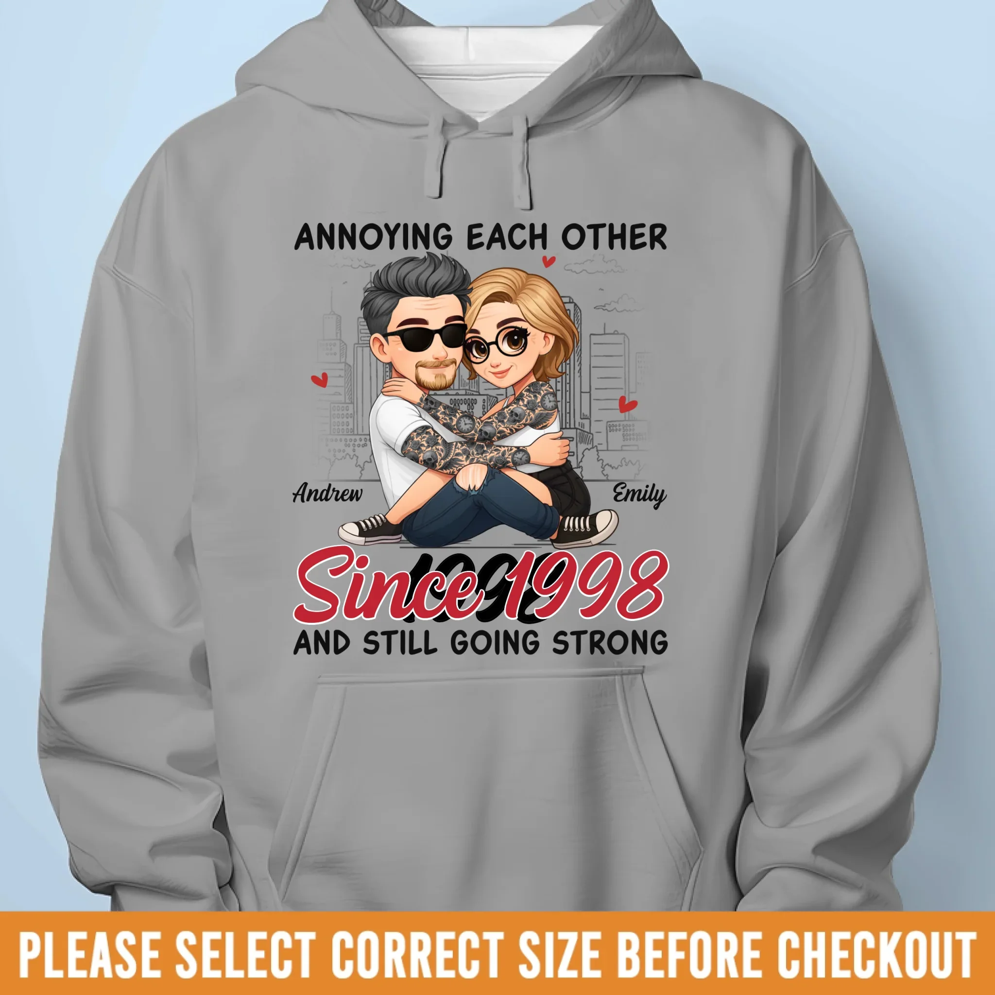 Custom Unisex T-shirt, Premium T-shirt, Hoodie - Personalized Anniversary Wedding Gifts For Husband And Wife, Him And Her - Together Feels Just Right - Image 8