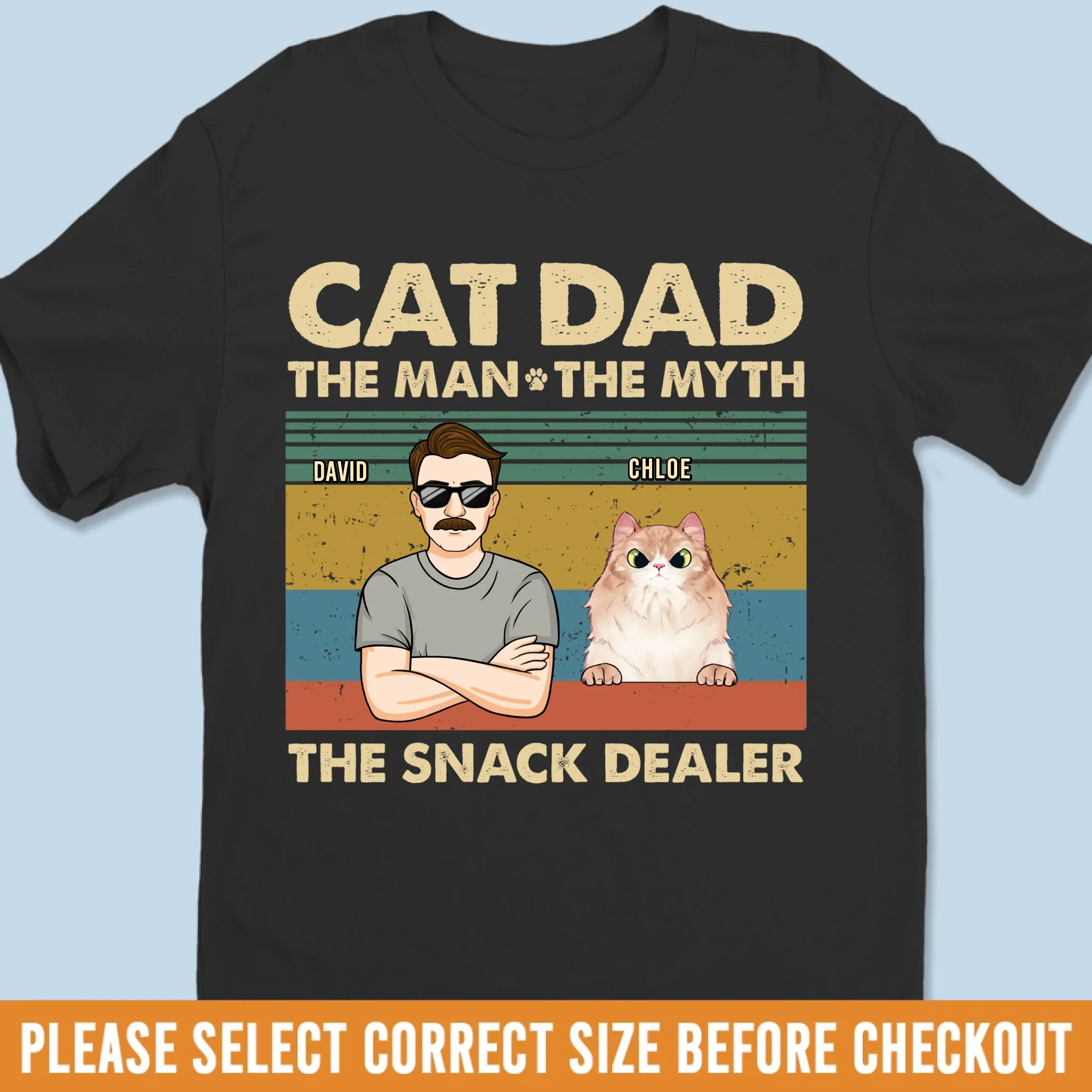 Custom Unisex T-shirt, Premium T-shirt, Hoodie - Personalized Birthday Gifts For Cat Lovers, Cat Mom And Dad - The Snack Dealer - Image 2