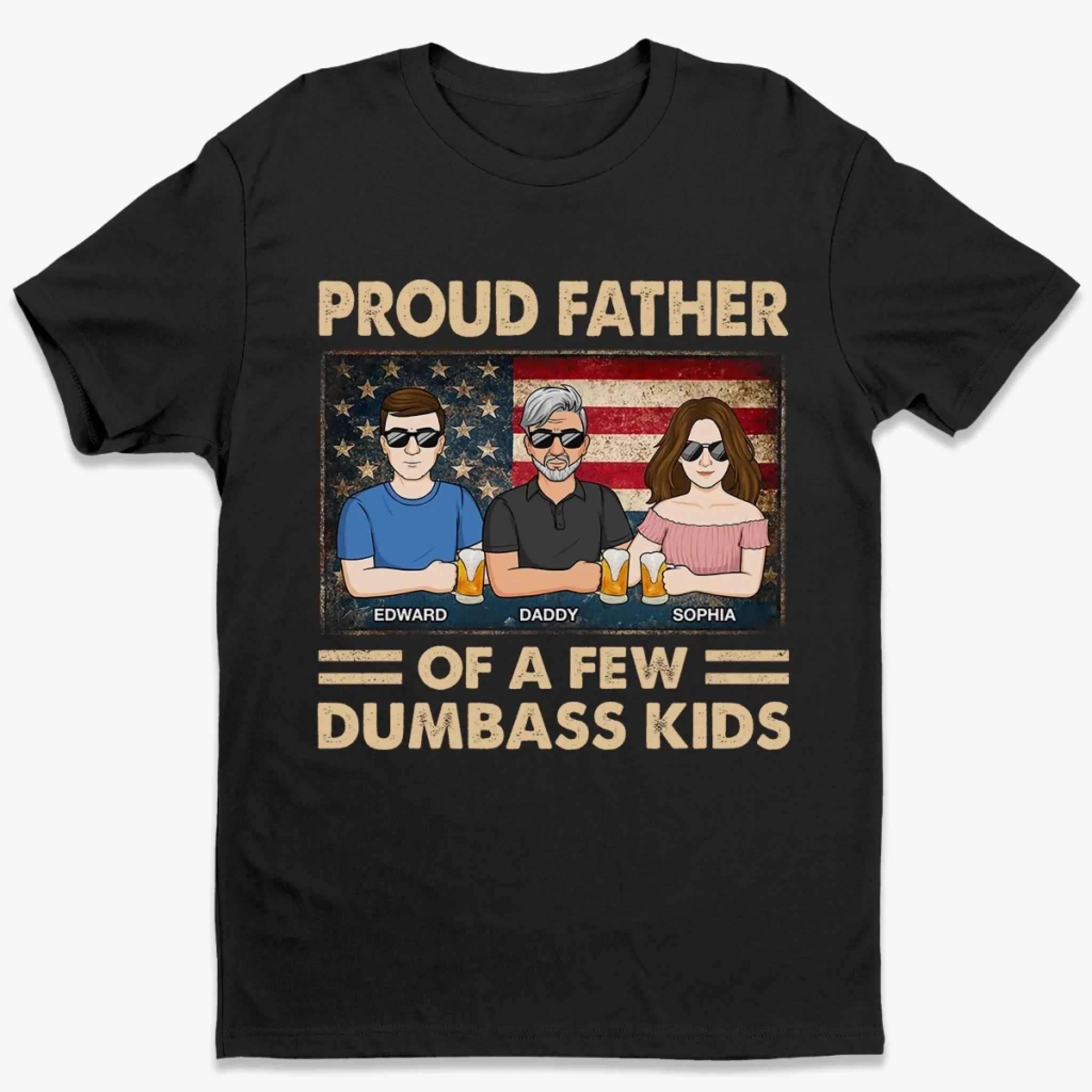 Custom Unisex T-shirt, Premium T-shirt, Hoodie - Personalized Birthday Gifts For Dad, Grandpa - Dad My Guiding Star - Image 3