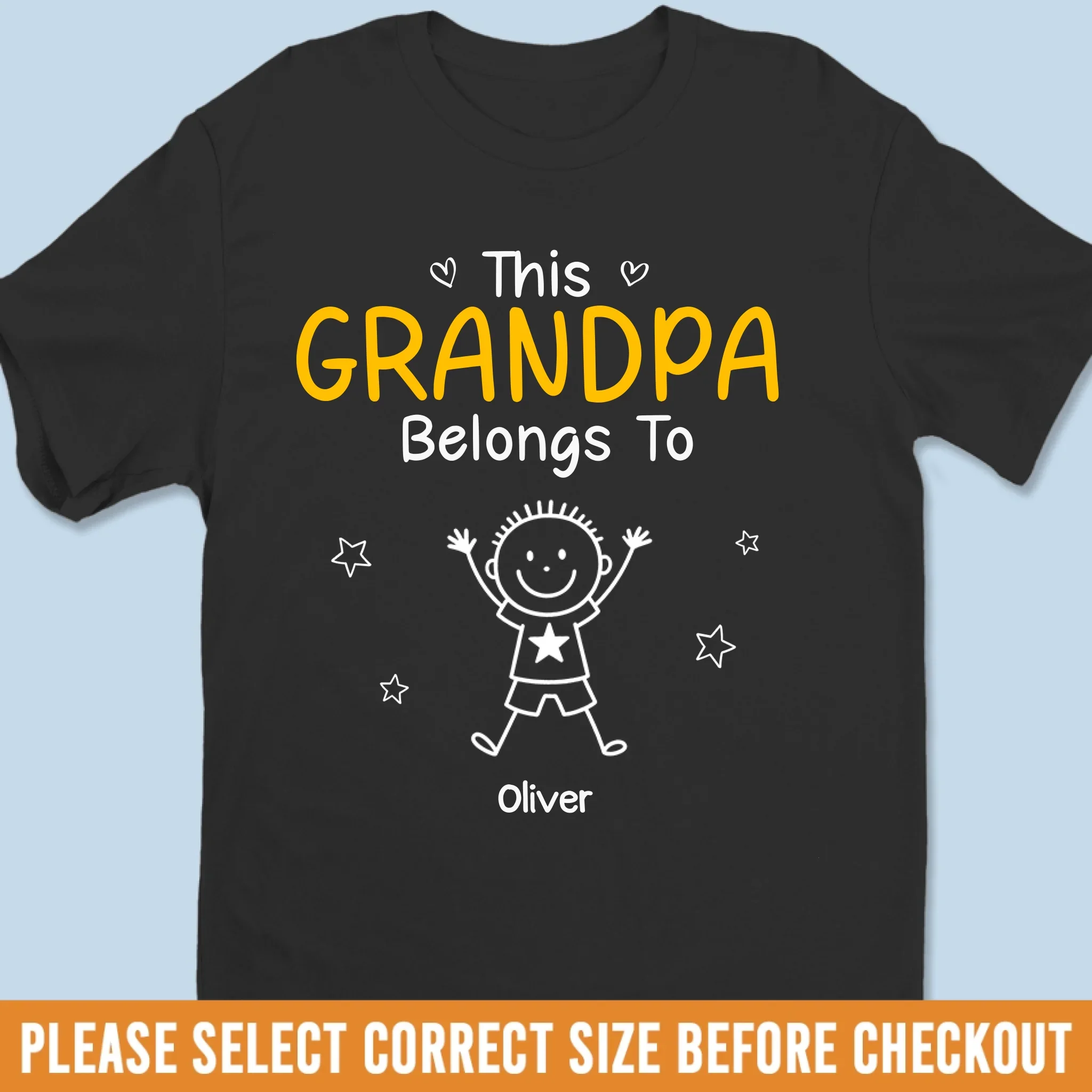 Custom Unisex T-shirt, Premium T-shirt, Hoodie - Personalized Birthday Gifts For Dad, Grandpa - Promoted To Grandpa - Image 2