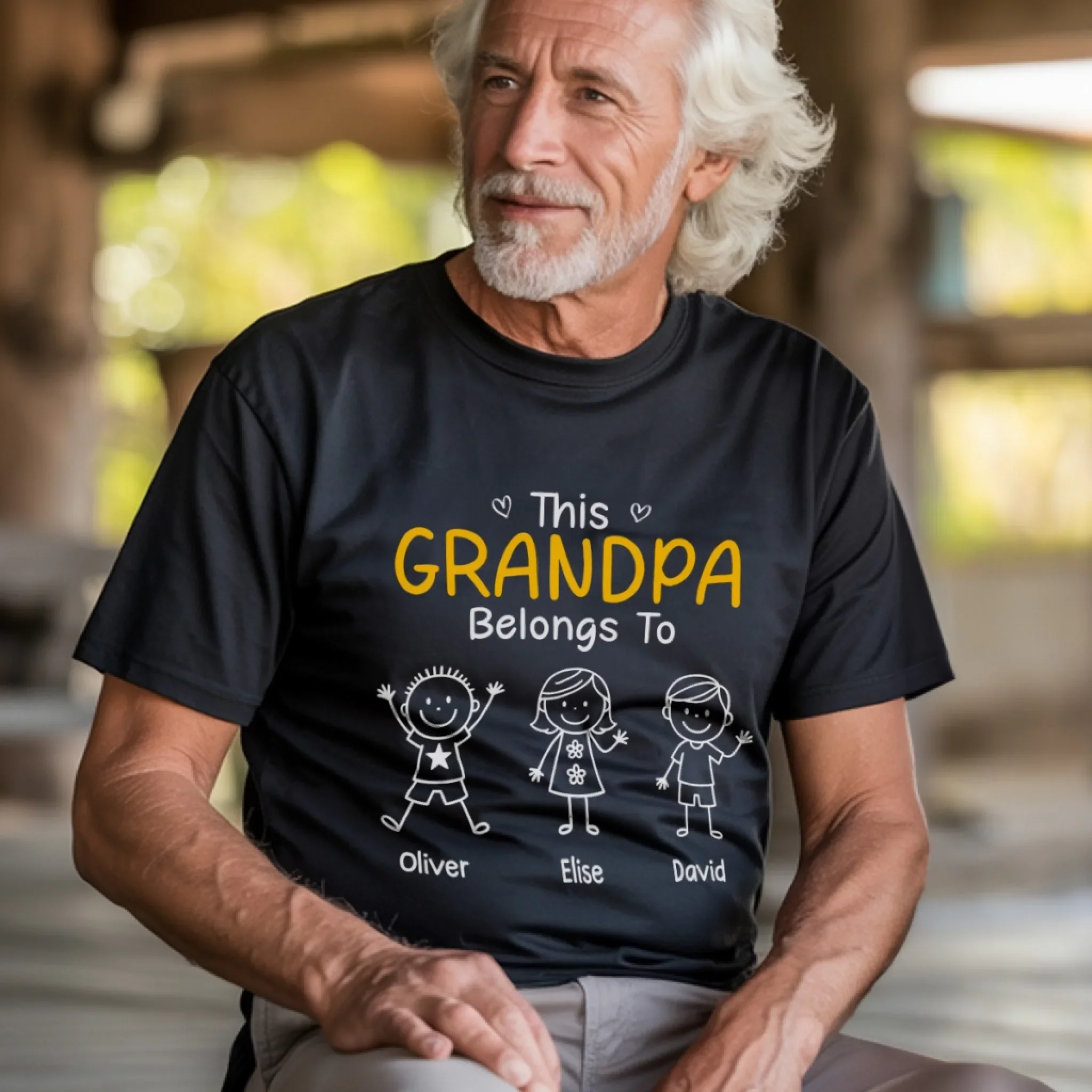 Custom Unisex T-shirt, Premium T-shirt, Hoodie - Personalized Birthday Gifts For Dad, Grandpa - Promoted To Grandpa - Image 4
