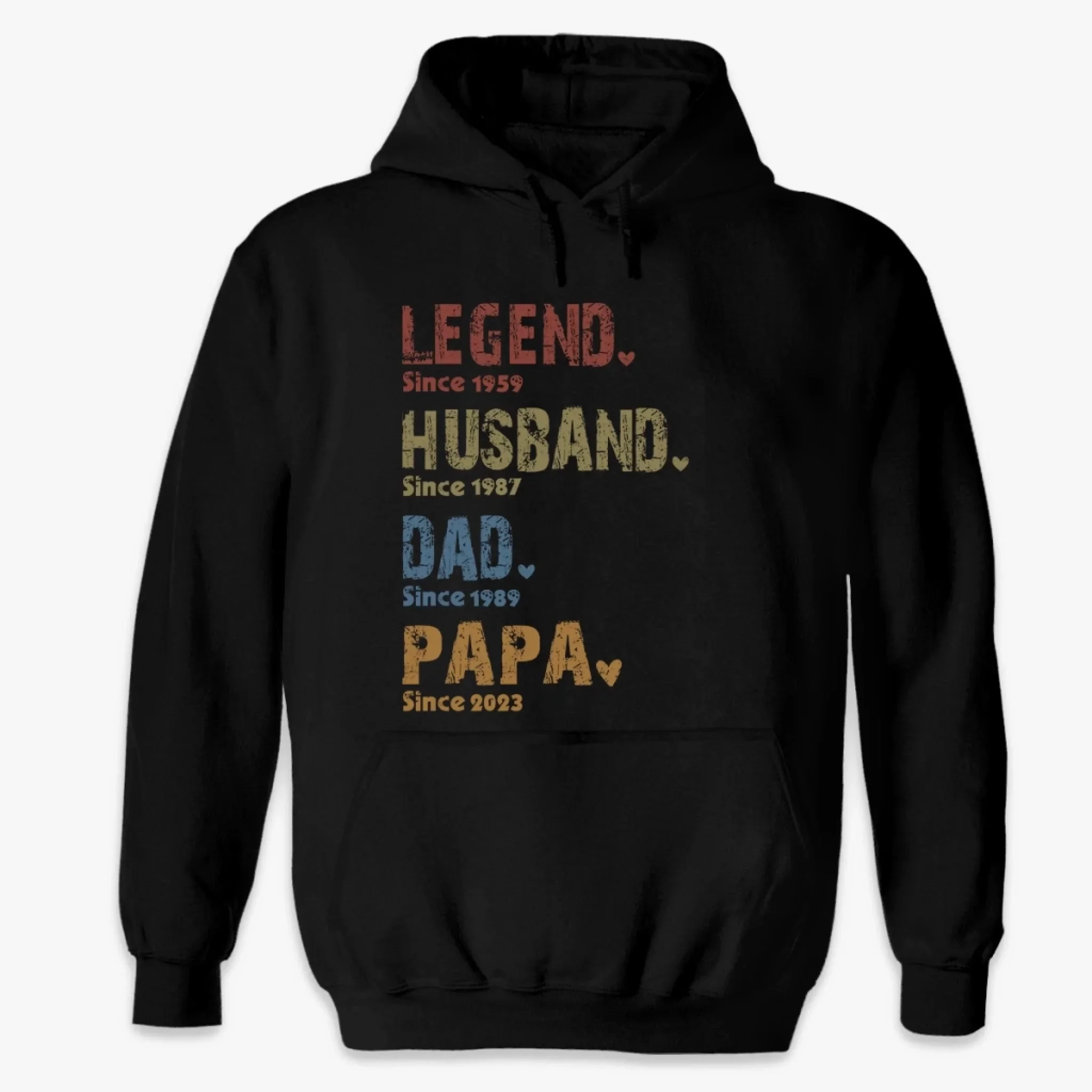 Custom Unisex T-shirt, Premium T-shirt, Hoodie - Personalized Birthday Gifts For Dad, Grandpa - Years Change The Title Not The Love - Image 5