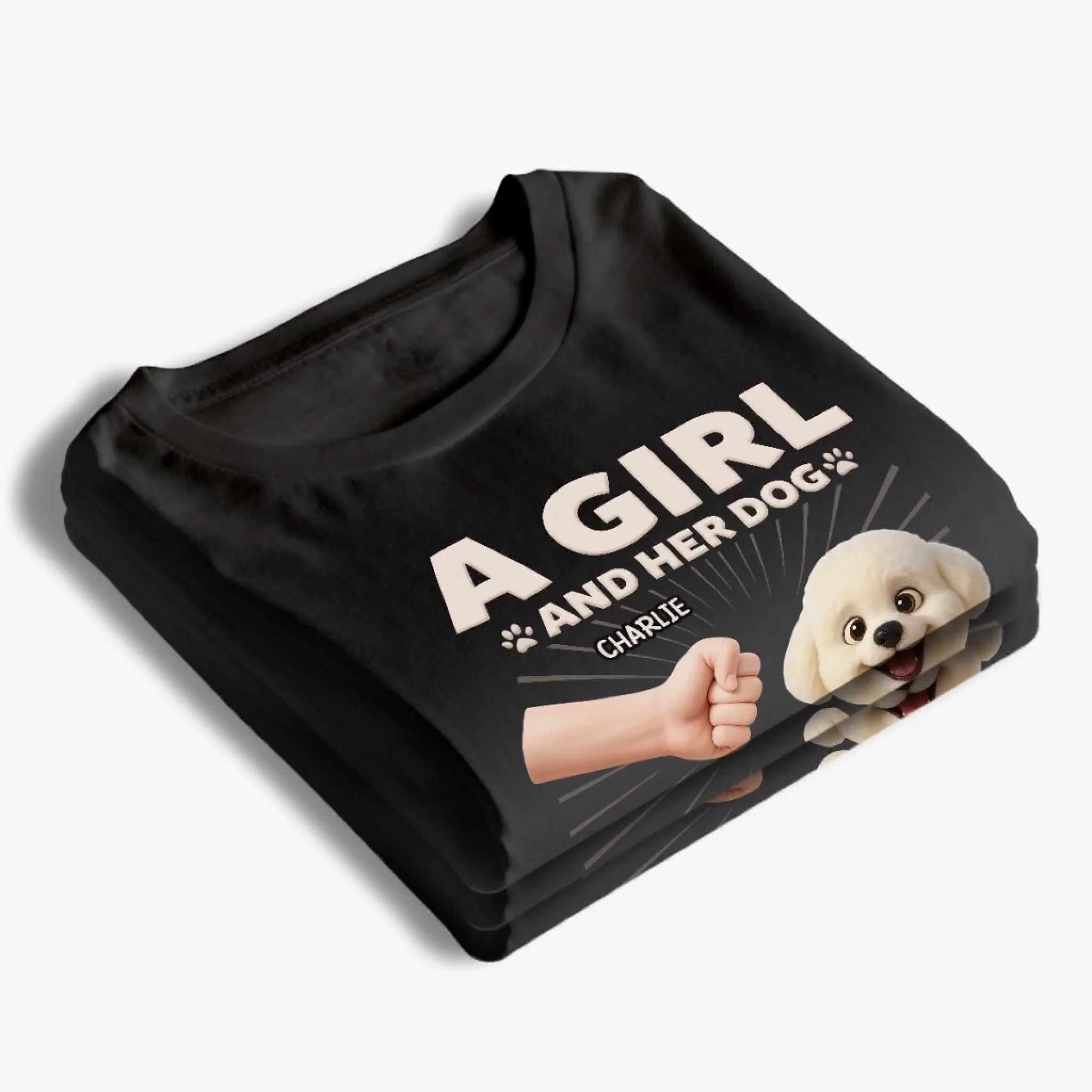 Custom Unisex T-shirt, Premium T-shirt, Hoodie - Personalized Birthday Gifts For Dog Lovers, Dog Dad And Mom - Forever My Favorite Hello - Image 4