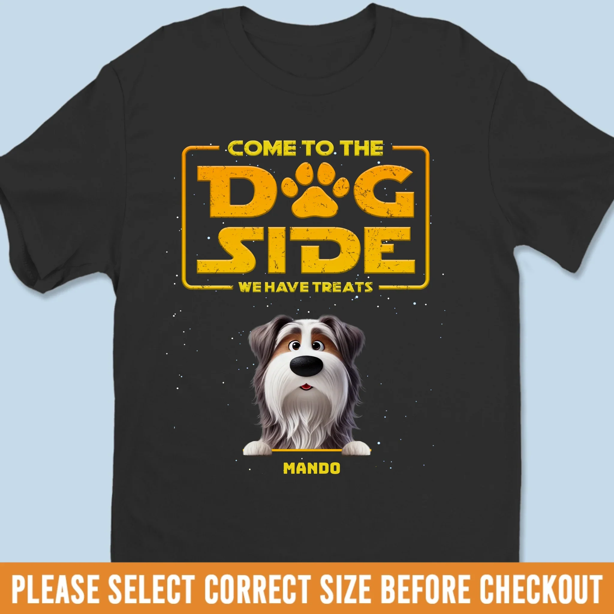 Custom Unisex T-shirt, Premium T-shirt, Hoodie - Personalized Birthday Gifts For Dog Lovers, Dog Dad And Mom - Welcome To The Bark Side - Image 2