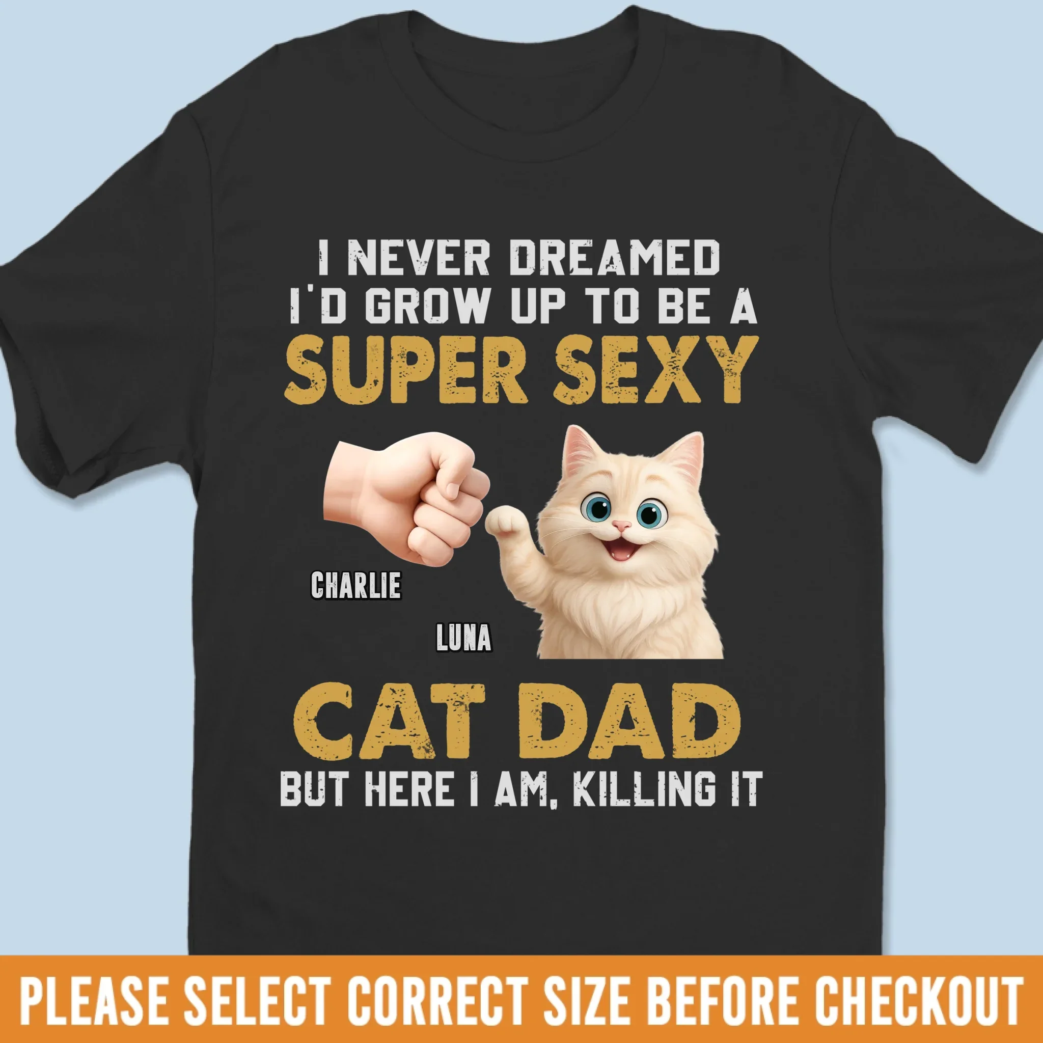 Custom Unisex T-shirt, Premium T-shirt, Hoodie - Personalized Christmas Birthday Gifts For Cat Lovers, Cat Mom And Dad - Fur Baby Spoiled Club - Image 6