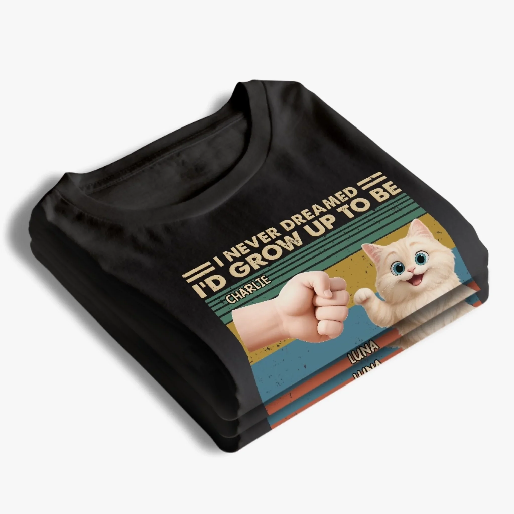 Custom Unisex T-shirt, Premium T-shirt, Hoodie - Personalized Christmas Birthday Gifts For Cat Lovers, Cat Mom And Dad - Meow Icon Behavior - Image 4
