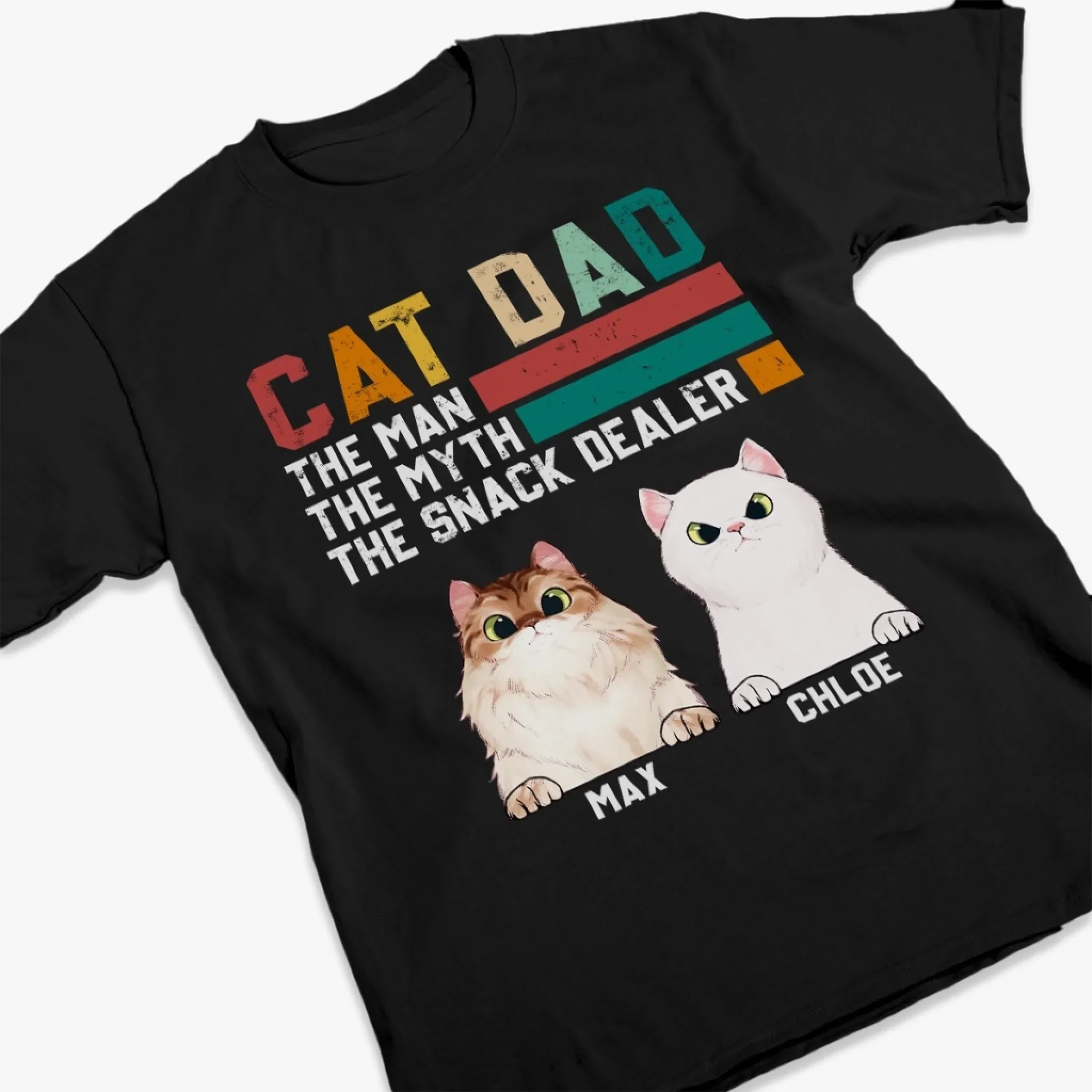 Custom Unisex T-shirt, Premium T-shirt, Hoodie - Personalized Christmas Birthday Gifts For Cat Lovers, Cat Mom And Dad - Professional Treat Negotiator - Image 3
