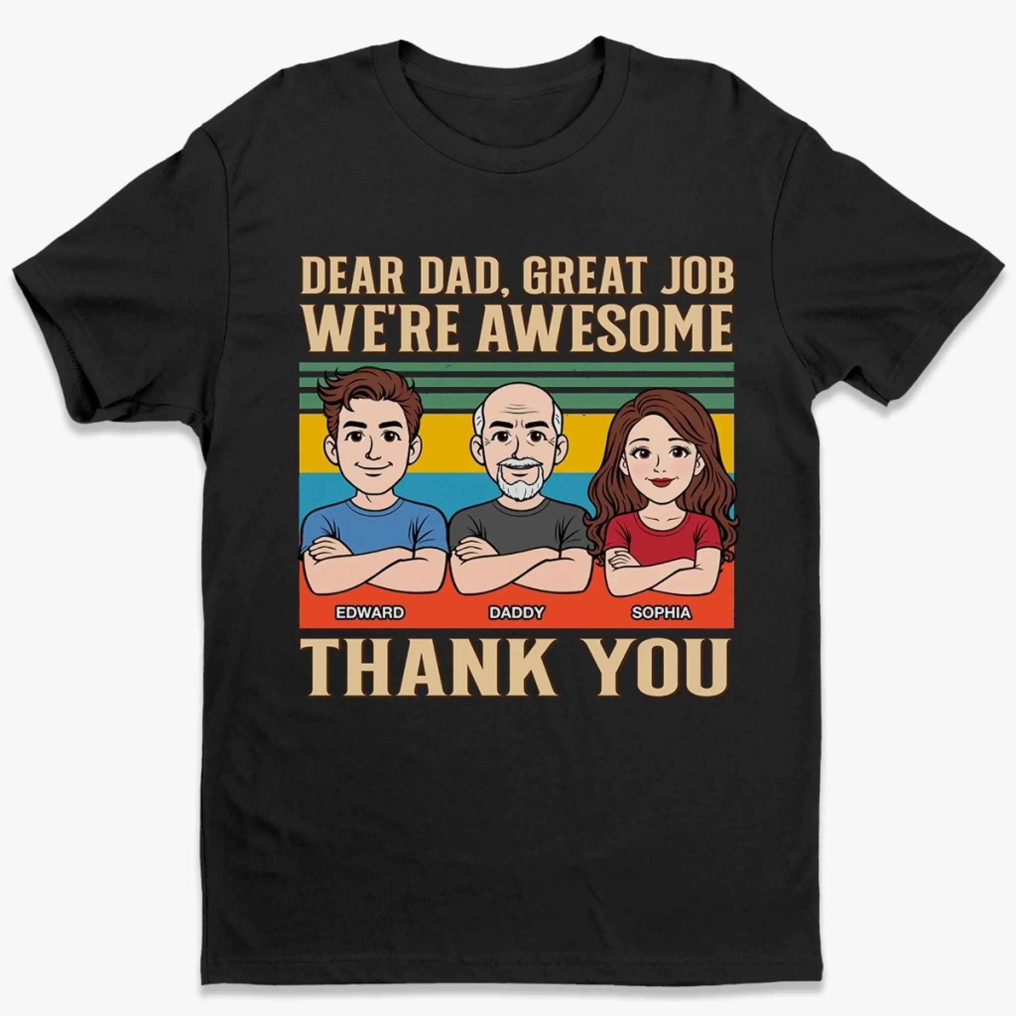 Custom Unisex T-shirt, Premium T-shirt, Hoodie - Personalized Father's Day Birthday Gifts For Dad, Grandpa - Always Be My Hero - Image 2