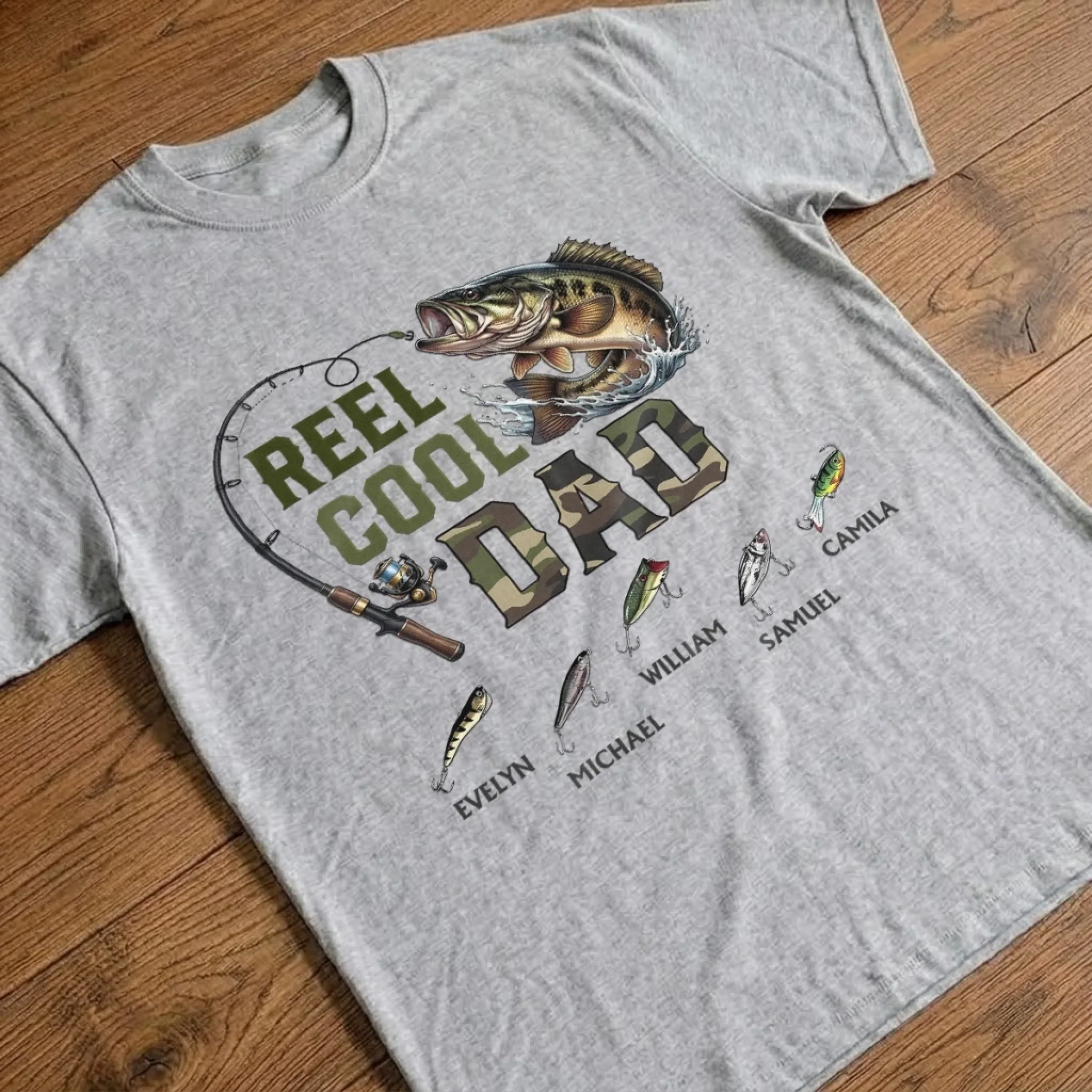 Custom Unisex T-shirt, Premium T-shirt, Hoodie - Personalized Father's Day Fishing Gifts For Fisherman, Dad, Grandpa - Dad’s Kind Of Therapy - Image 3