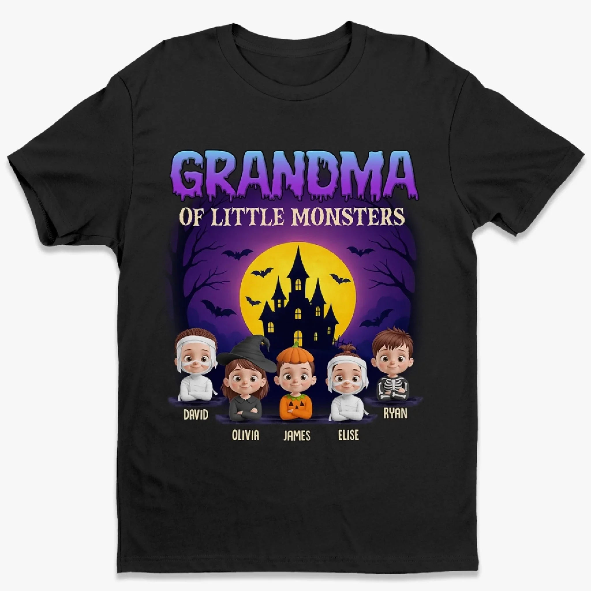 Custom Unisex T-shirt, Premium T-shirt, Hoodie - Personalized Halloween Birthday Gifts For Mom, Grandma - Halloween Fun For Every Heart - Image 3