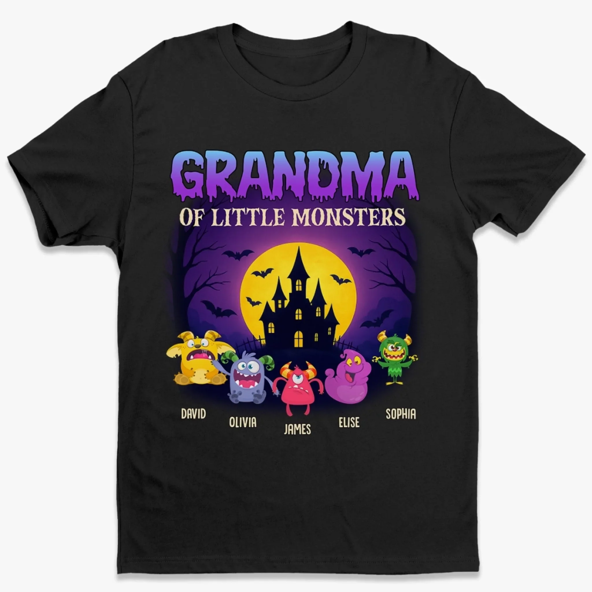 Custom Unisex T-shirt, Premium T-shirt, Hoodie - Personalized Halloween Birthday Gifts For Mom, Grandma - Spooky Smiles In Every Corner - Image 3