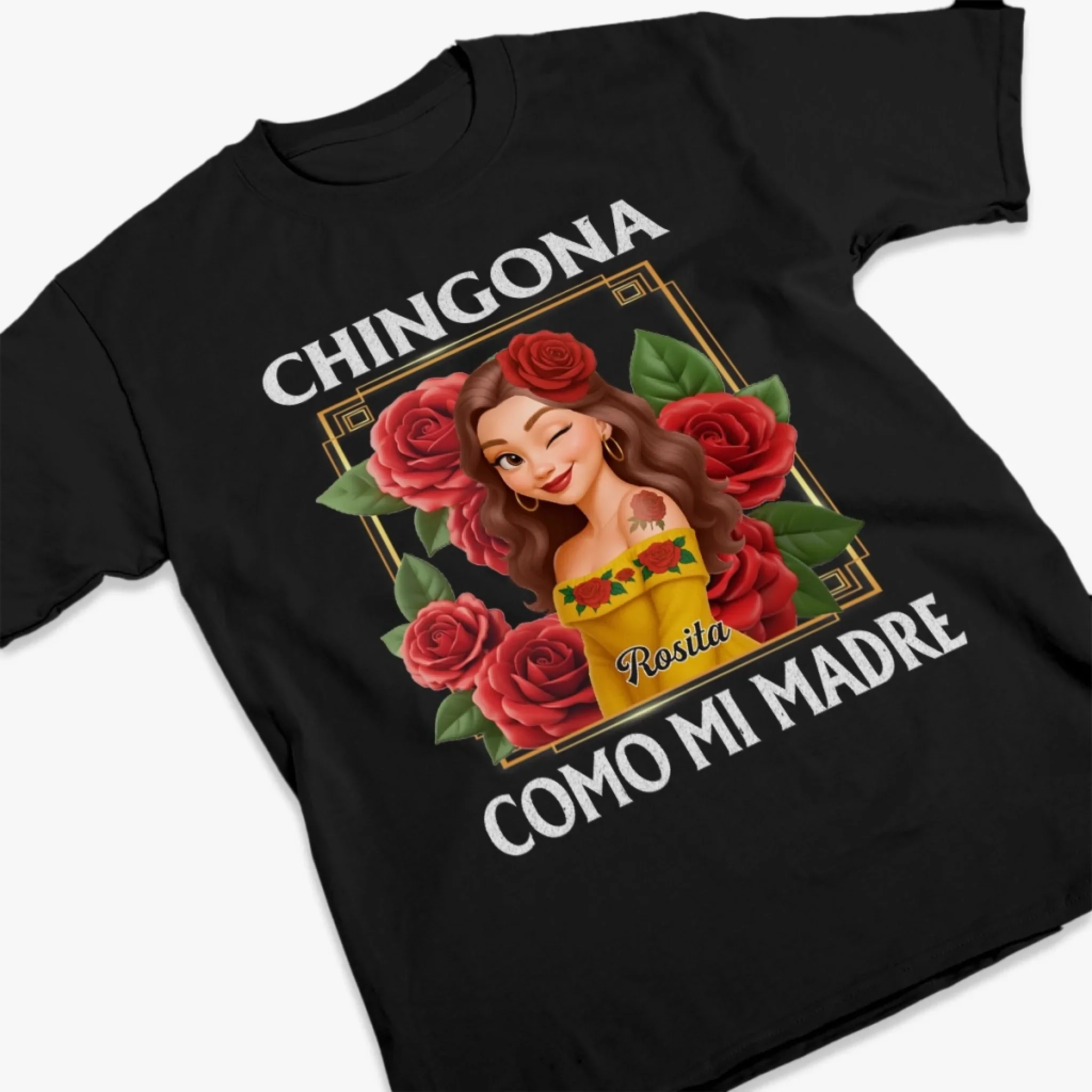 Custom Unisex T-shirt, Premium T-shirt, Hoodie - Personalized Hispanic Month Birthday Gifts For Hispanics And Latinos, Women - Roses Are Red, Attitude Is Hotter - Image 3