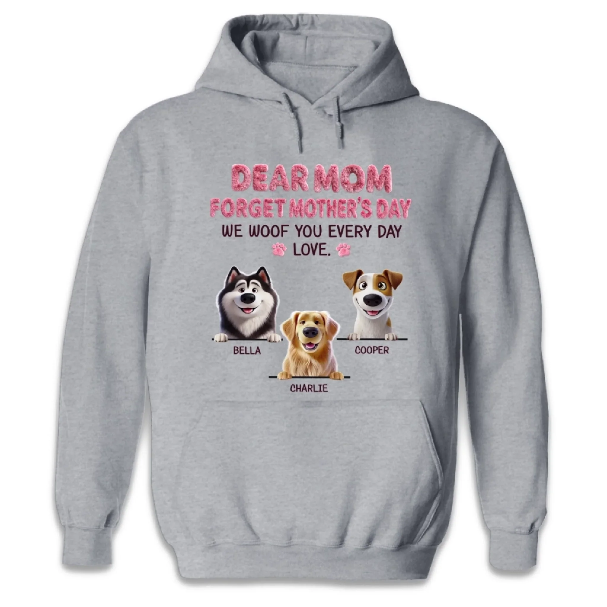 Custom Unisex T-shirt, Premium T-shirt, Hoodie - Personalized Mother's Day Birthday Gifts For Dog Lovers, Dog Dad And Mom - Every Day Is Dog Mom Day - Image 5