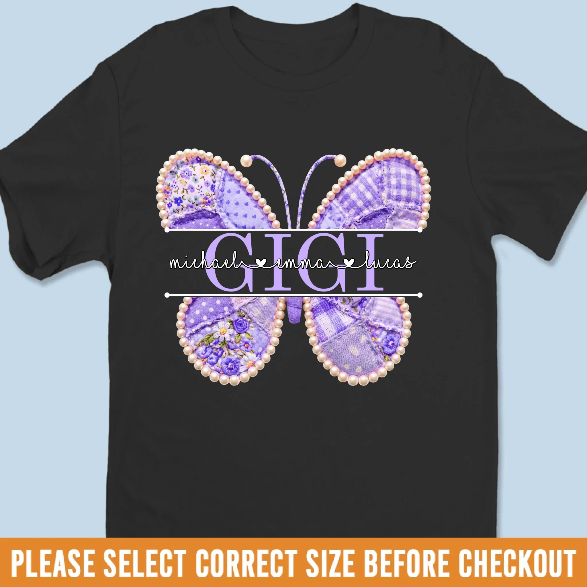 Custom Unisex T-shirt, Premium T-shirt, Hoodie - Personalized Mother's Day Birthday Gifts For Mom, Grandma - Mom In Her Butterfly Era - Image 8