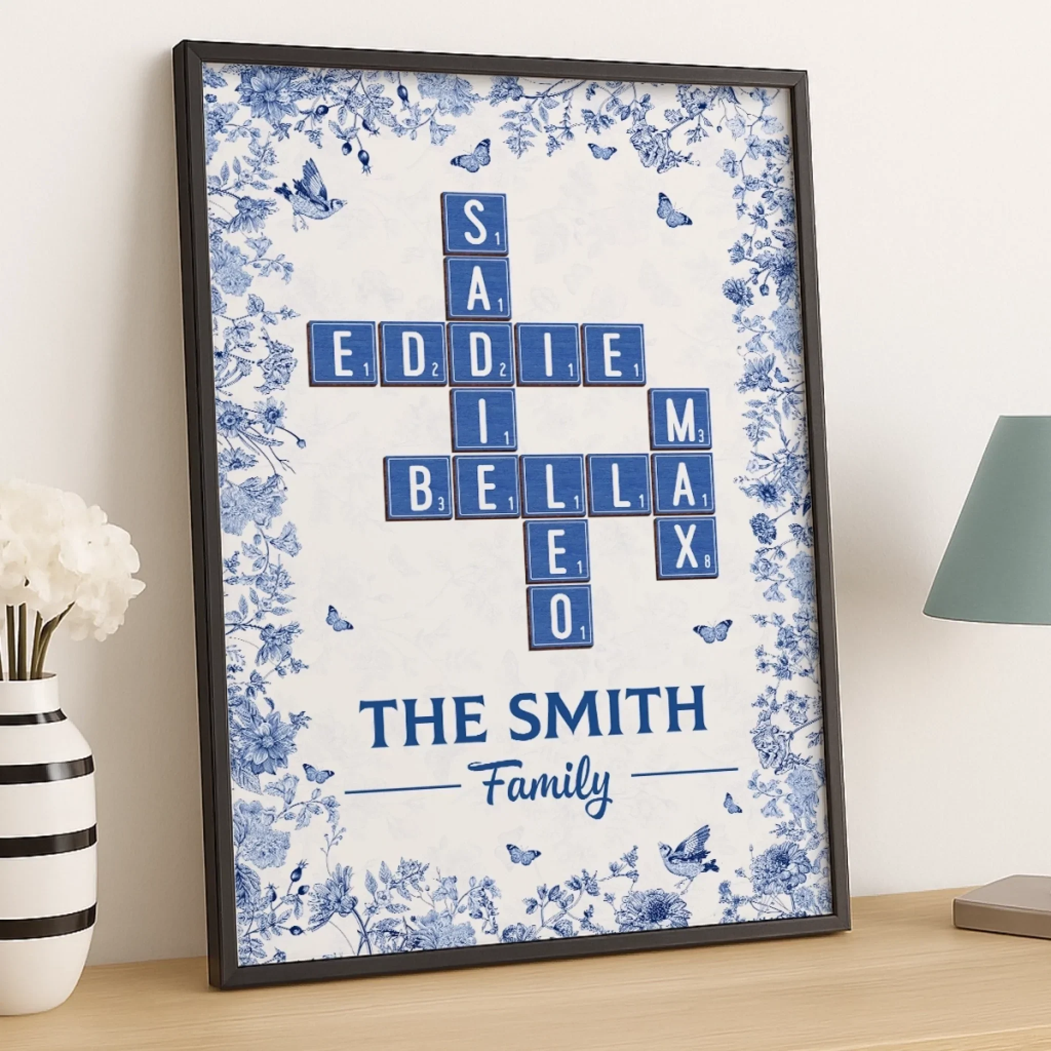 Custom Scrabble Vertical Poster - Personalized Birthday Gifts For Mom, Dad, Brother, Sister, Kids - Joy Grows When We Are One - Image 4