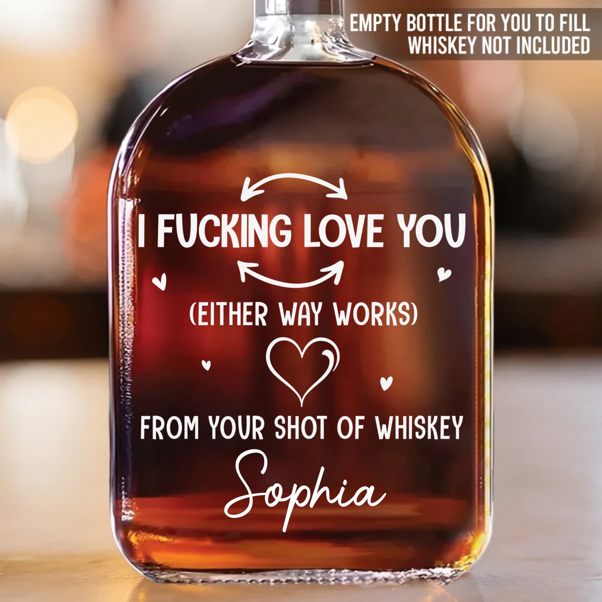 Custom Whiskey Bottle - Personalized Anniversary Wedding Gifts For Husband And Wife, Him And Her - Soulmates In Our Own Way - Image 2