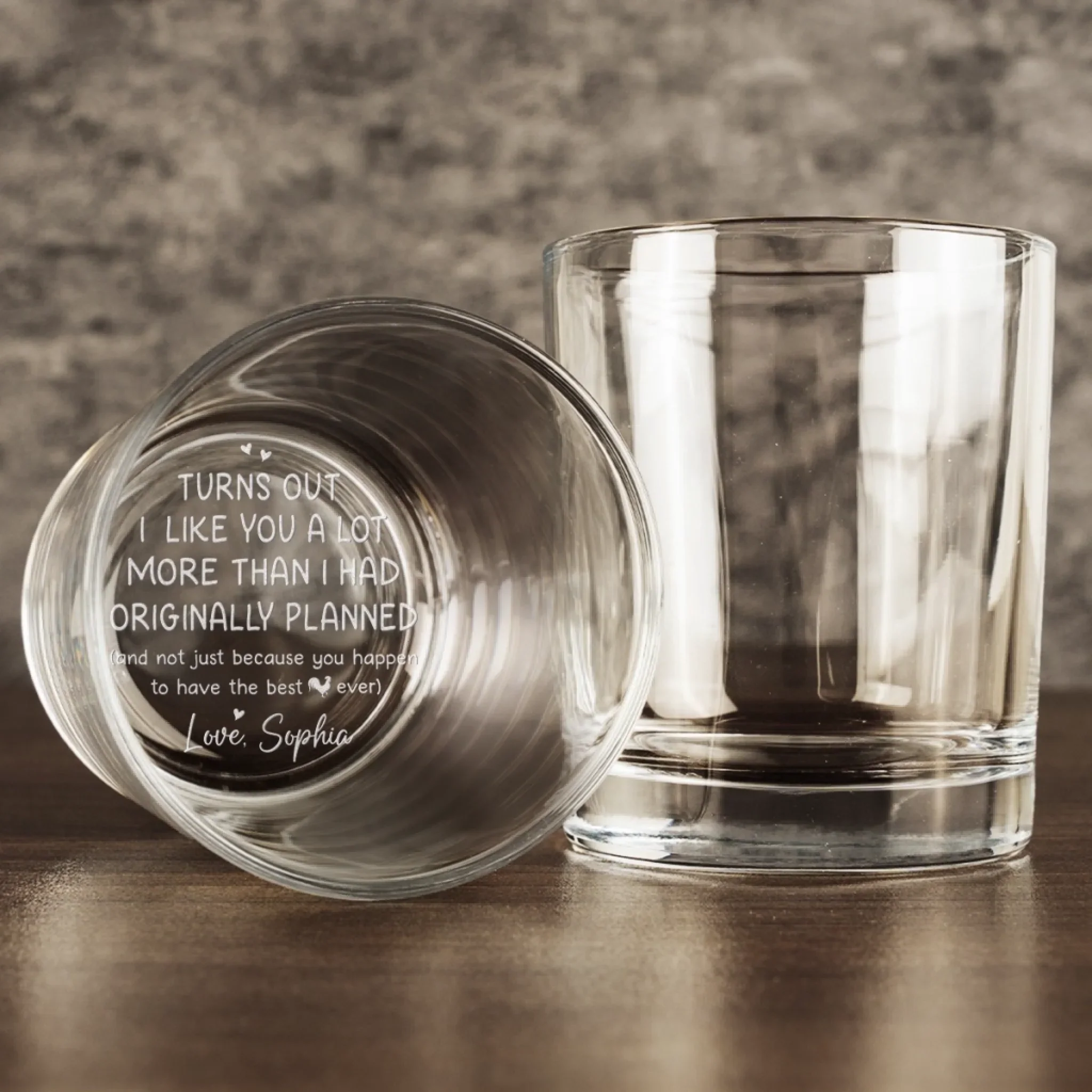 Custom Whiskey Glass - Personalized Anniversary Wedding Gifts For Husband And Wife, Him And Her, Wine, Bourbon, Whiskey Lovers - With You Life Unfolds - Image 4