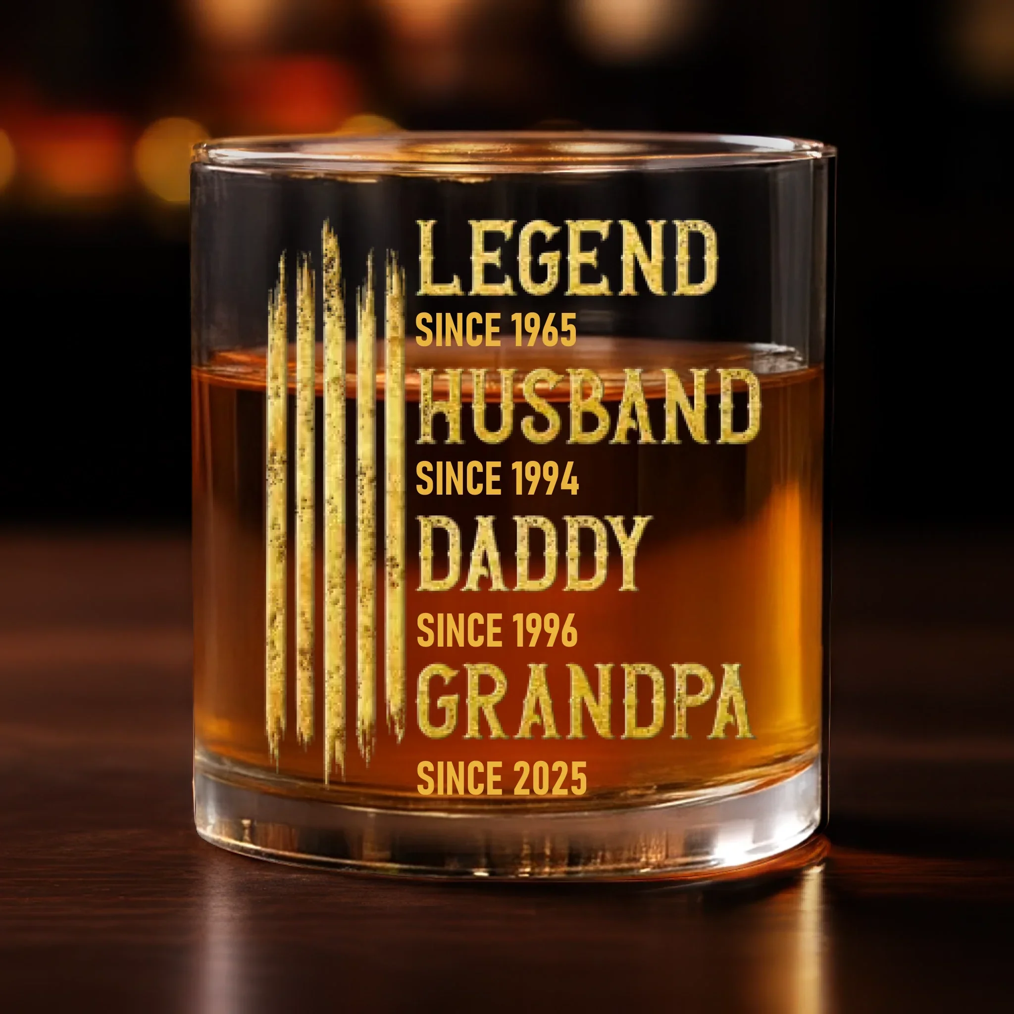 Custom Whiskey Glass - Personalized Birthday Gifts For Dad, Grandpa, Husband - Made Of Strong Stuff - Image 2