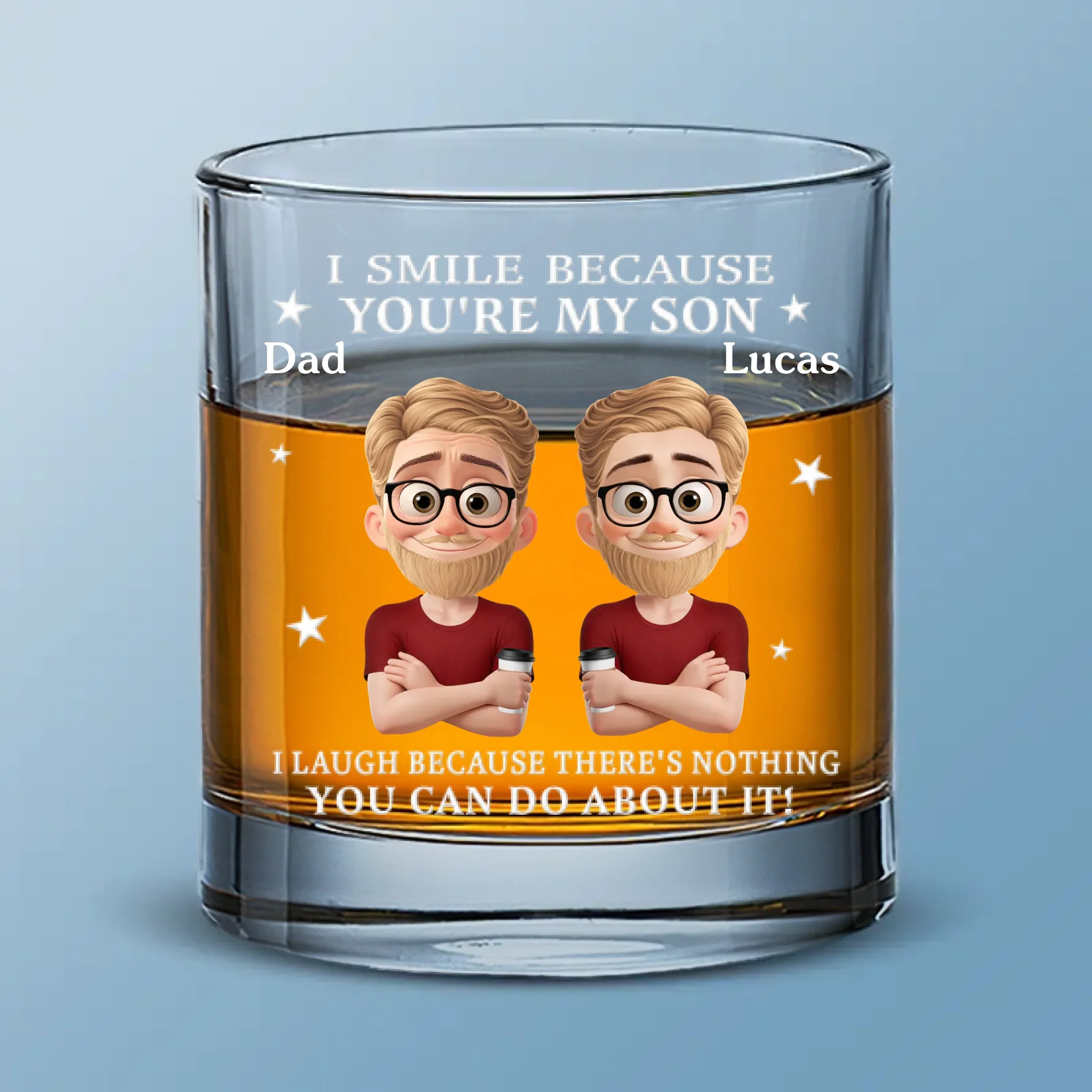 Custom Whiskey Glass - Personalized Birthday Gifts For Mom, Dad, Son - Raised With Pride - Image 2