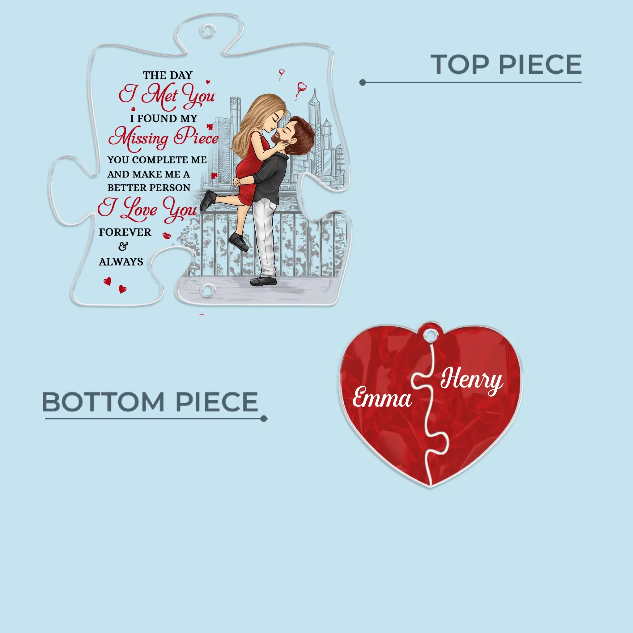 Custom Wind Chime With Acrylic Charms - Personalized Anniversary Wedding Gifts For Husband And Wife, Him And Her - In Every Lifetime, I’d Choose You - Image 2