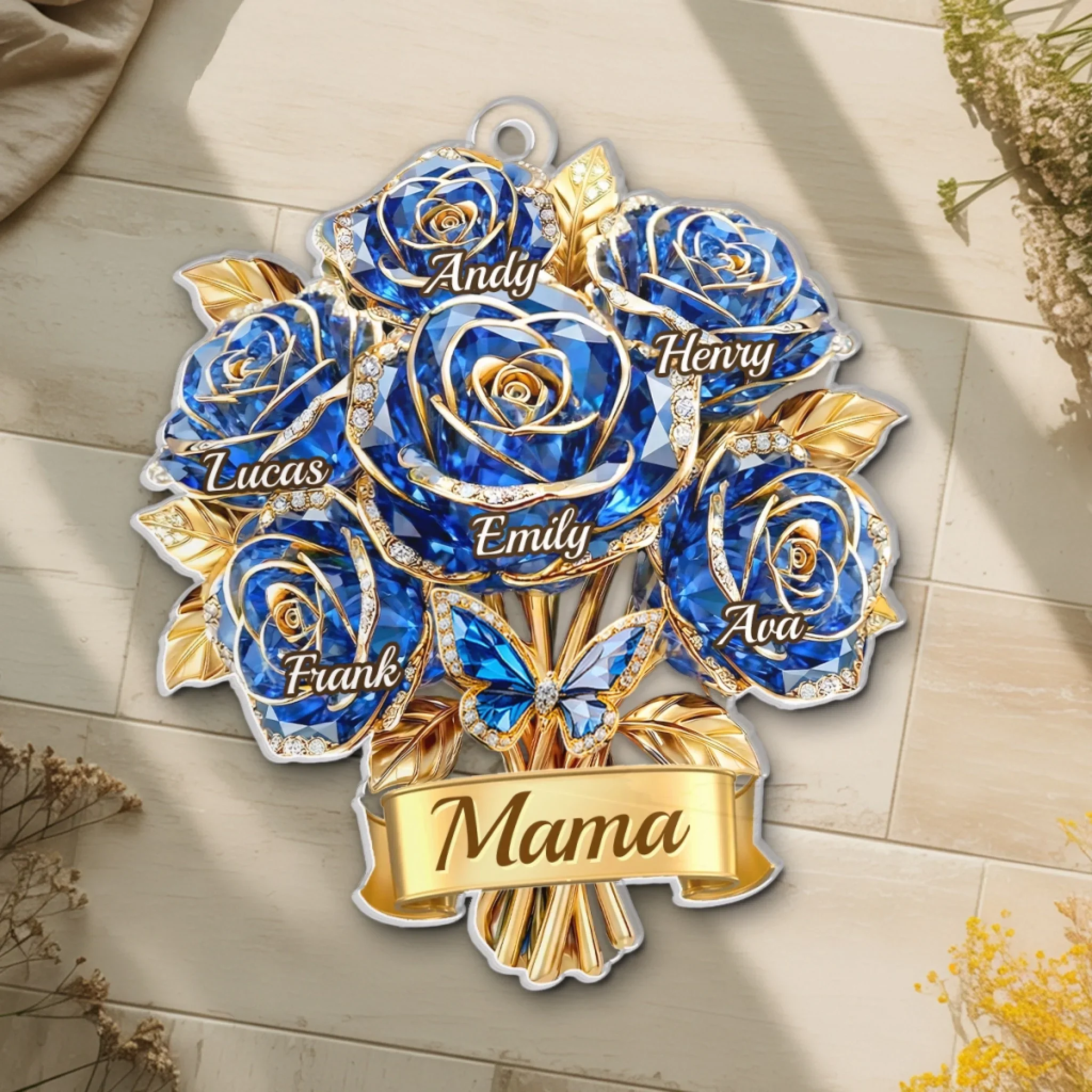 Custom Window Hanging Suncatcher Ornament - Personalized Mother's Day Birthday Gifts For Mom, Grandma - Forever Mama’s Garden - Image 5