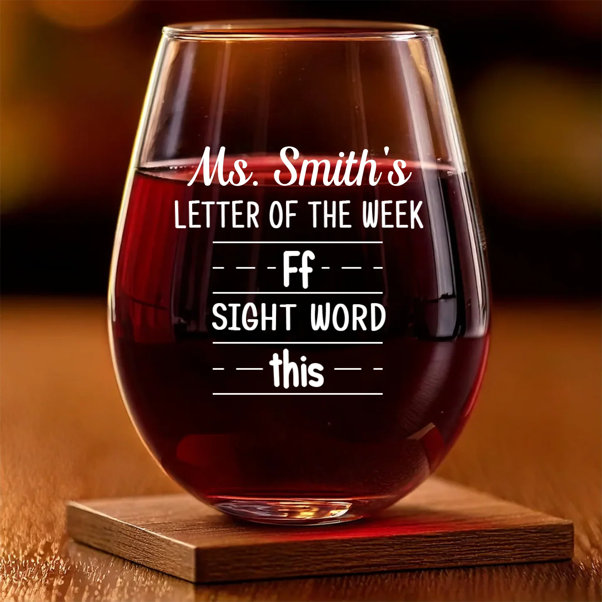 Custom Wine Glass - Personalized Back To School Gifts For Teachers - Teaching Is My Cardio - Image 2
