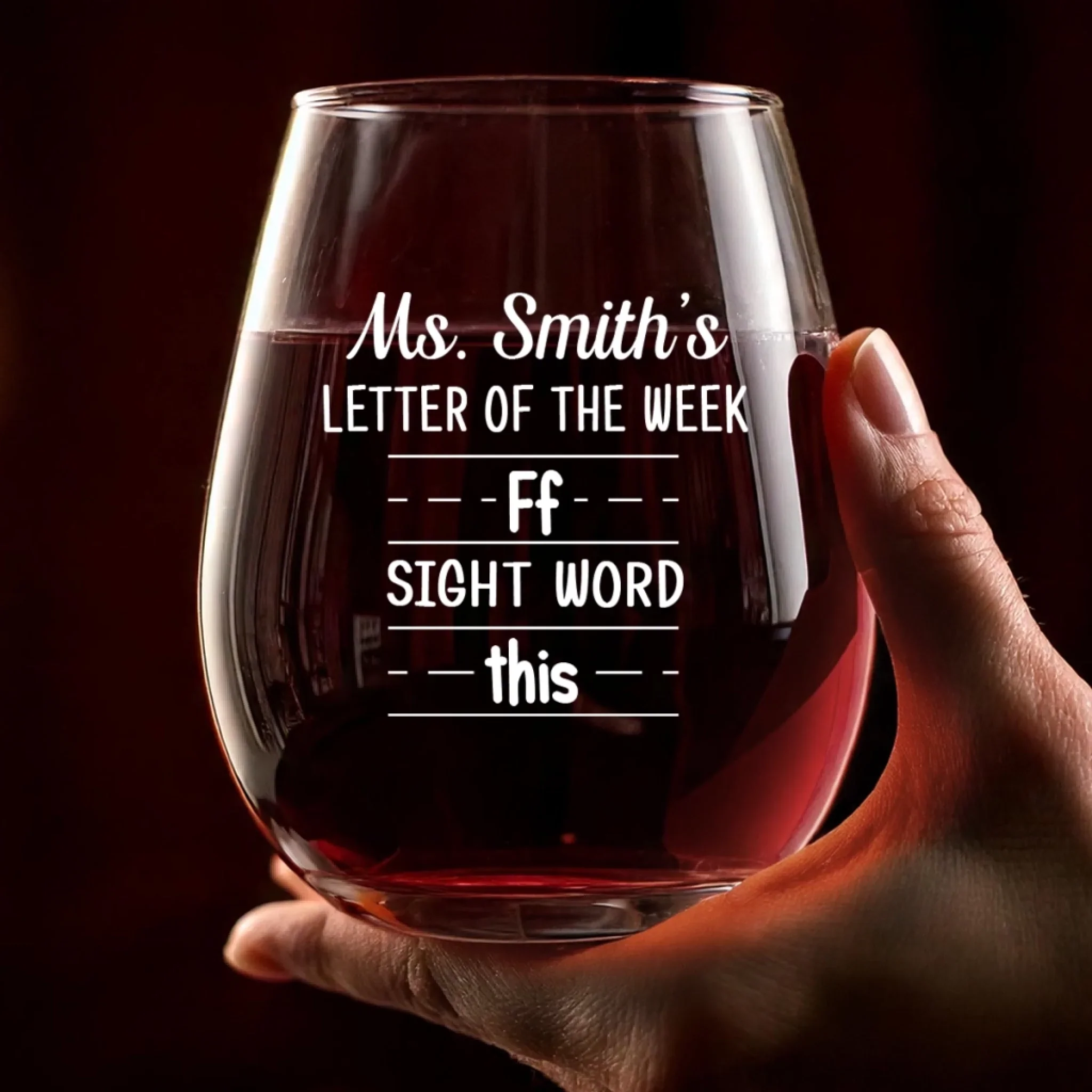 Custom Wine Glass - Personalized Back To School Gifts For Teachers - Teaching Is My Cardio - Image 3