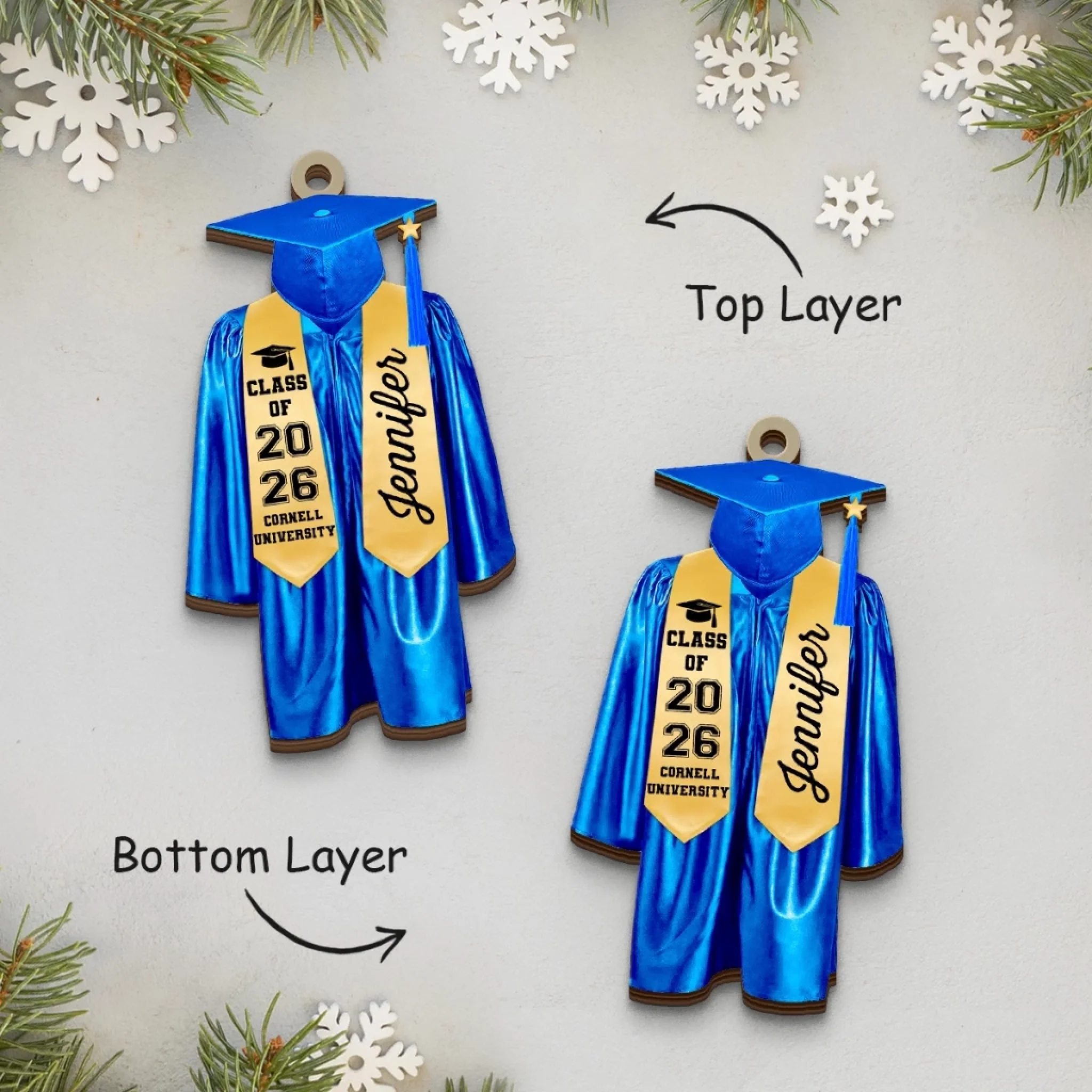 Custom Wood, Acrylic Ornament - Personalized Graduation Christmas Birthday Gifts For Brothers, Sisters, Siblings - Be The Best Of Whatever You Are - Image 4