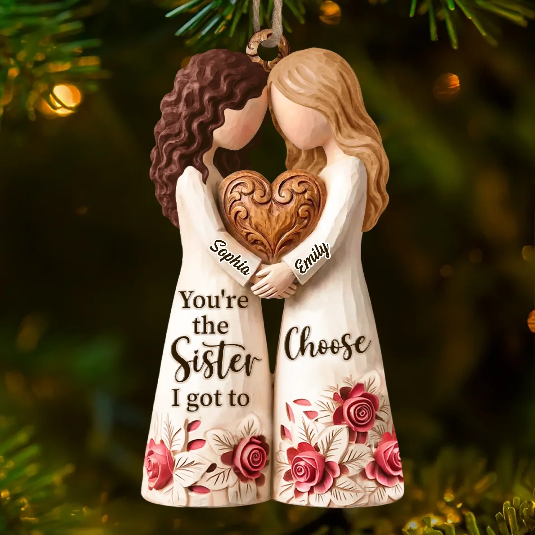 Custom Wood Ornament - Personalized Best Friend Christmas Birthday Gifts For Women, Besties, Sisters, BFF - Bright Days Ahead - Image 2