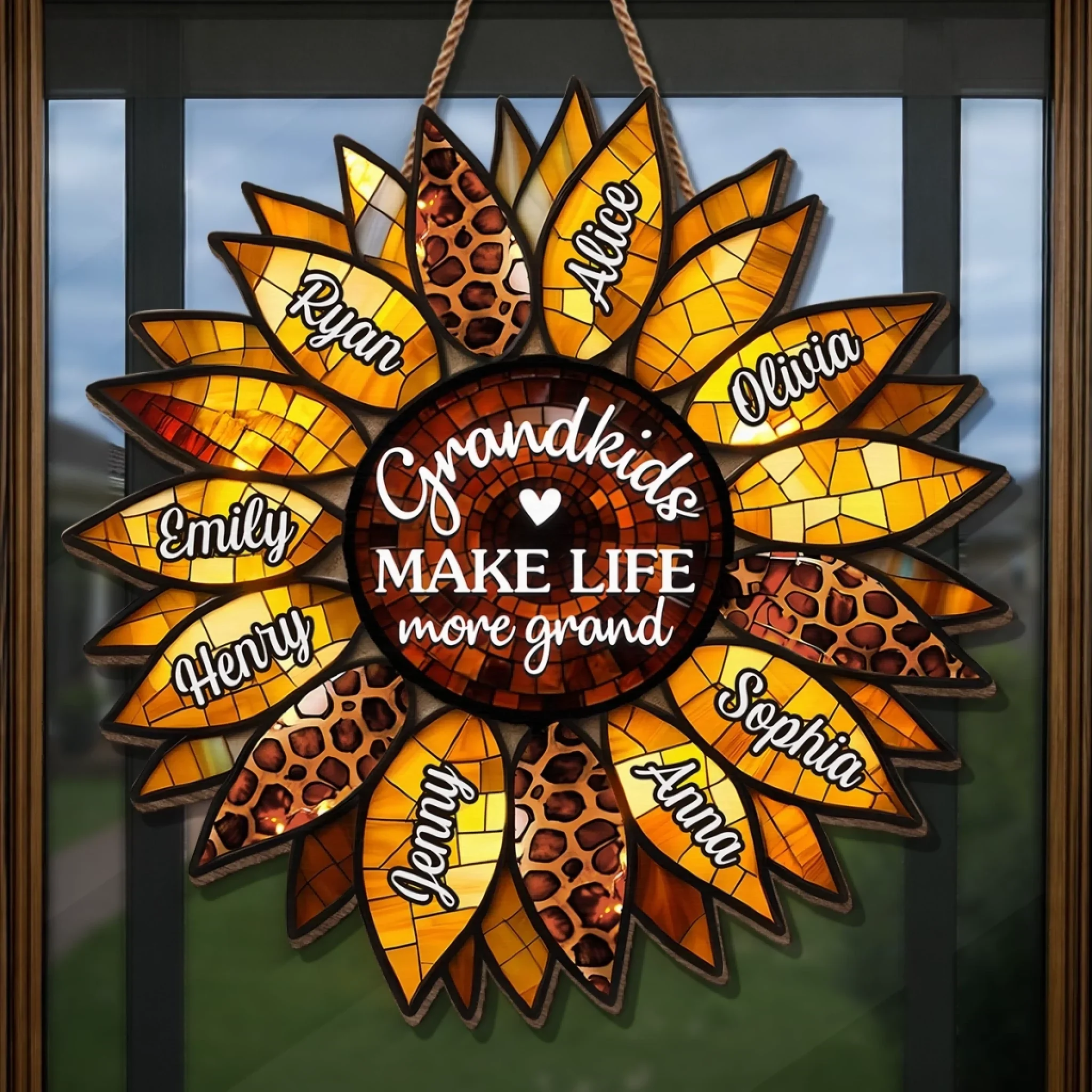Custom Wood Sign - Personalized Birthday Gifts For Mom, Grandma - Forever Thankful For You - Image 4