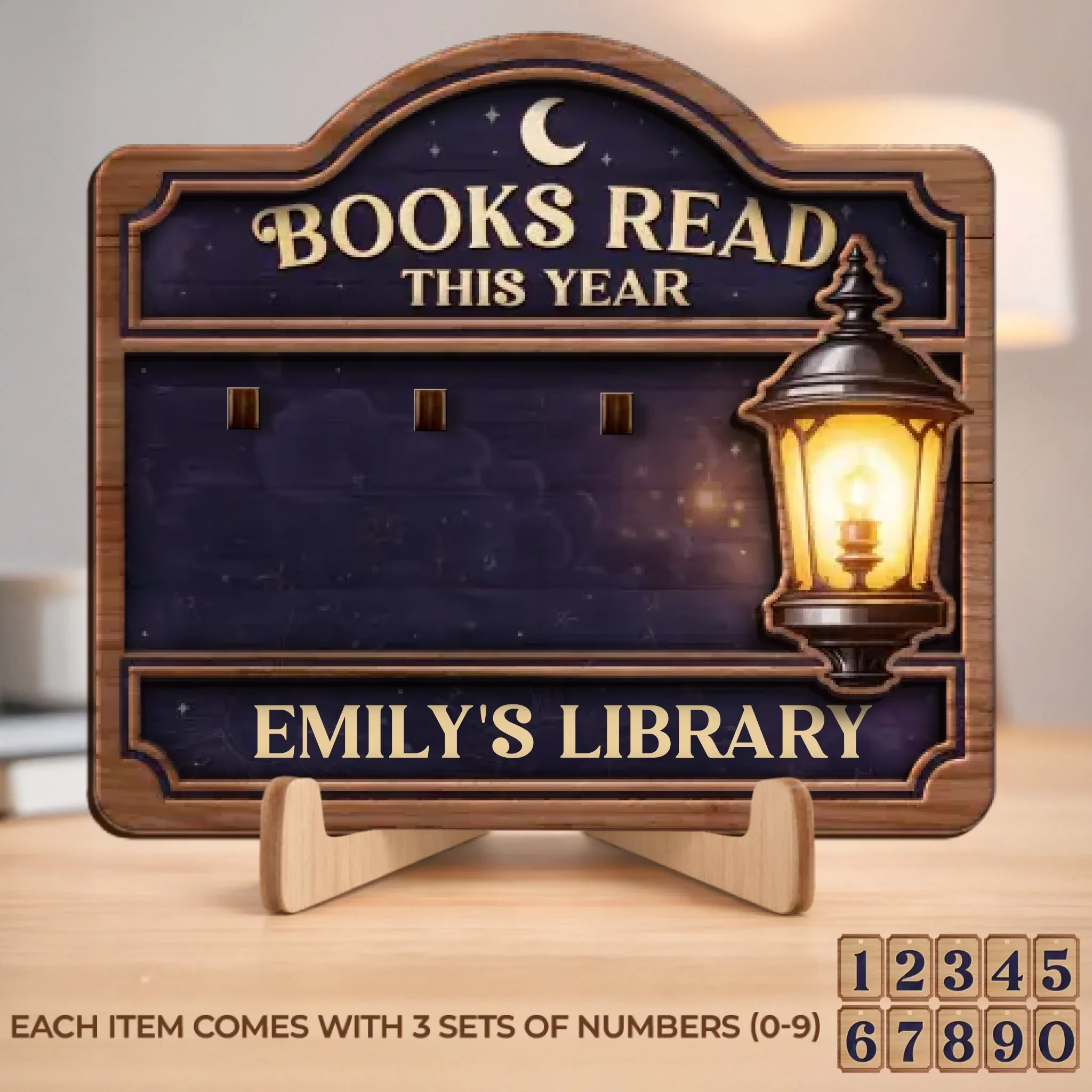 Custom Wooden Tracker Sign - Personalized Bookish Gifts For Book Lovers, Bookworms, Readers - Reading Is Progress - Image 2