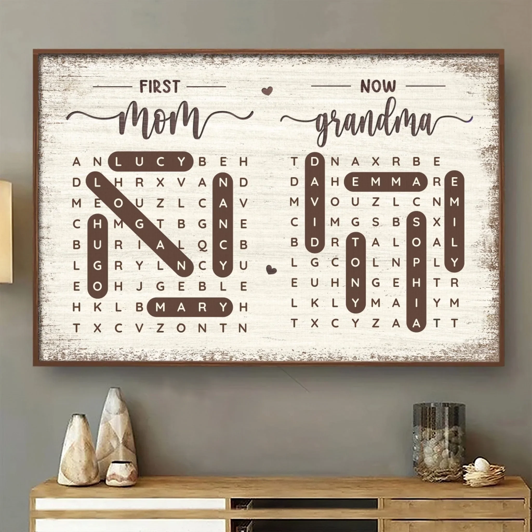 Custom Word Search Puzzle Horizontal Poster, Canvas - Personalized Mother's Day Birthday Gifts For Mom, Grandma - Her Next Best Title Is Grandma - Image 5