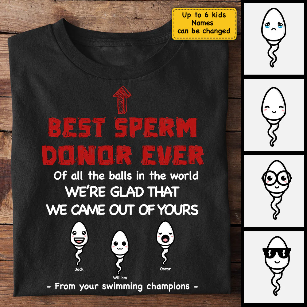 Dad, From Your Swimming Champions - Personalized Unisex T-Shirt, Hoodie - Gift For Dad - Image 3
