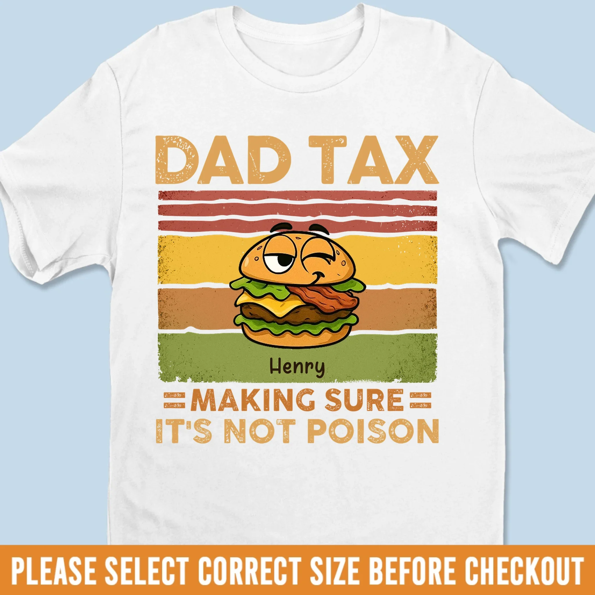 Dad Tax Making Sure It's Not Poison - Family Personalized Custom Unisex T-shirt, Premium T-shirt, Hoodie - Father's Day, Gift For Dad, Grandpa - Image 2