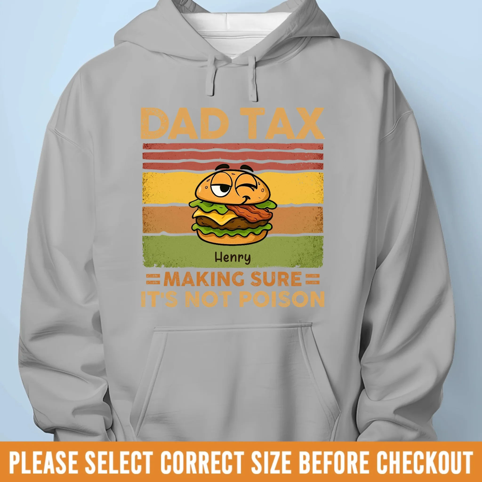 Dad Tax Making Sure It's Not Poison - Family Personalized Custom Unisex T-shirt, Premium T-shirt, Hoodie - Father's Day, Gift For Dad, Grandpa - Image 7
