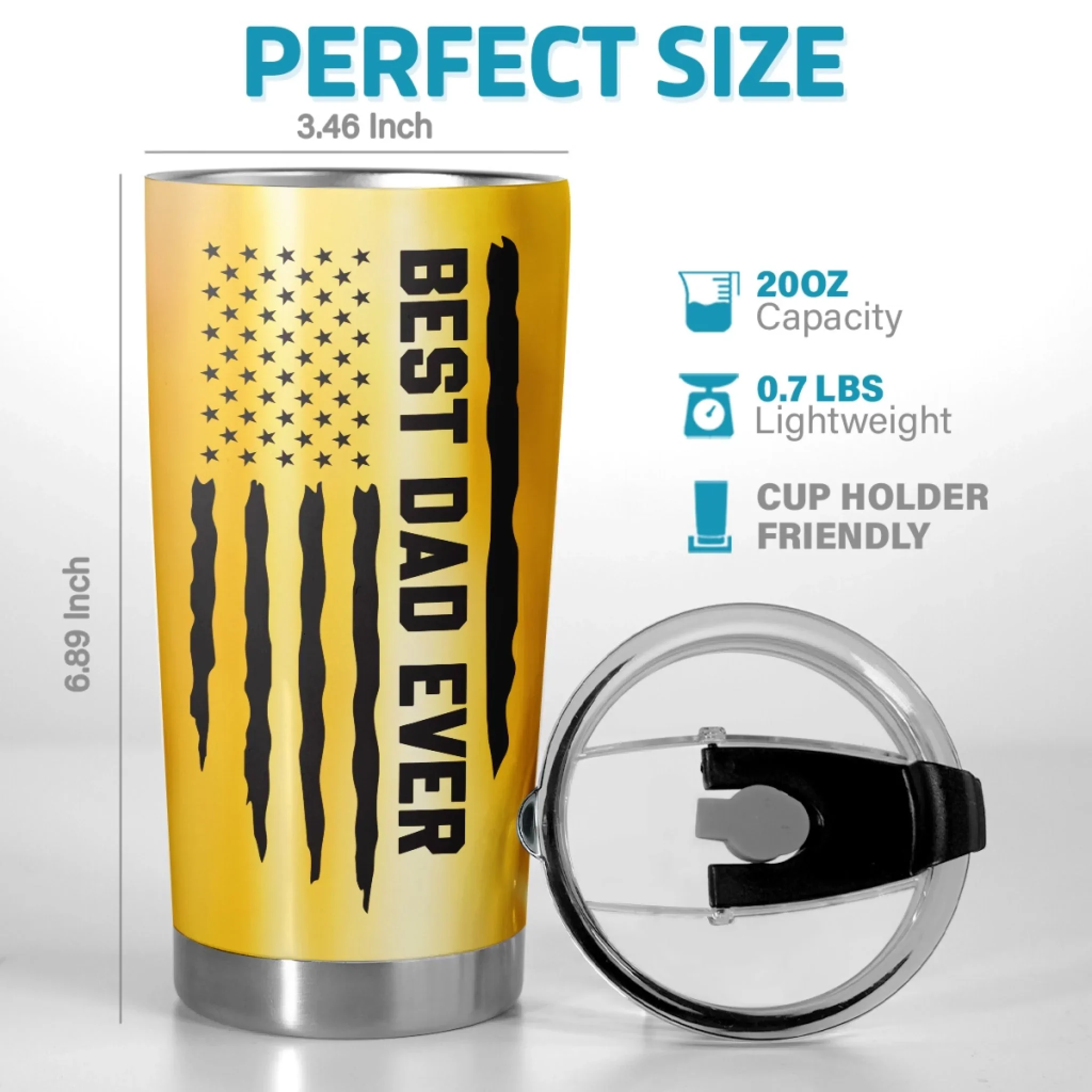 Dad, You Make Life Better - Family Personalized Custom Tumbler - Father's Day, Gift For Dad, Grandpa - Image 3