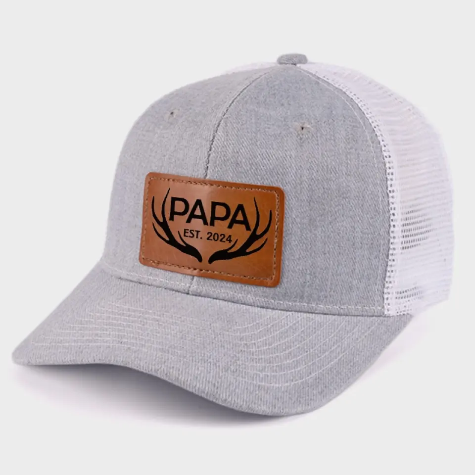 Dad, You’ve Always Been My Hero - Family Personalized Custom Leather Patch Hat - Gift For Dad, Grandpa - Image 7