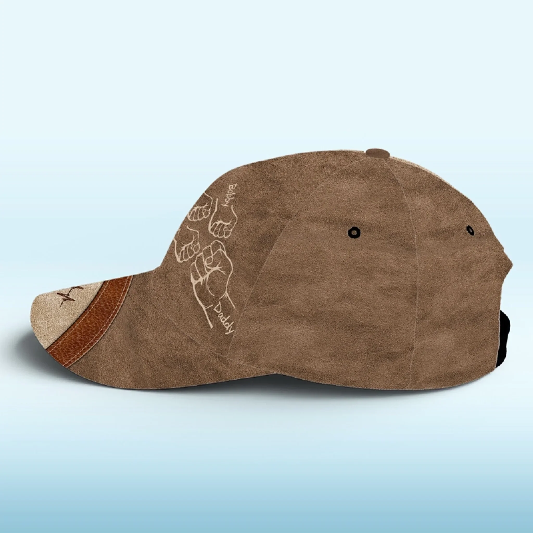 Daddy, You Got My Back - Family Personalized Custom Hat, All Over Print Classic Cap - Father's Day, Gift For Dad, Grandpa - Image 4