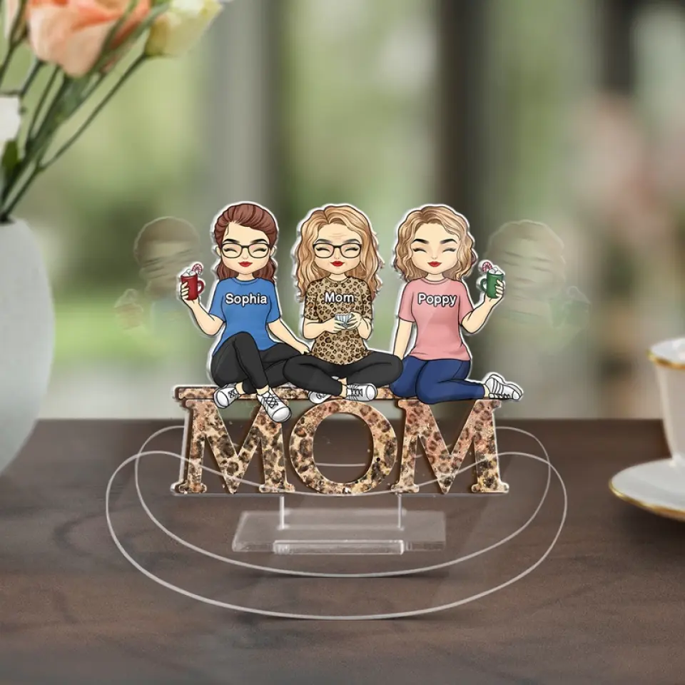 Daughter Is A Gift Of Love - Family Personalized Custom Acrylic Shaking Stand - Gift For Mom, Grandma - Image 3
