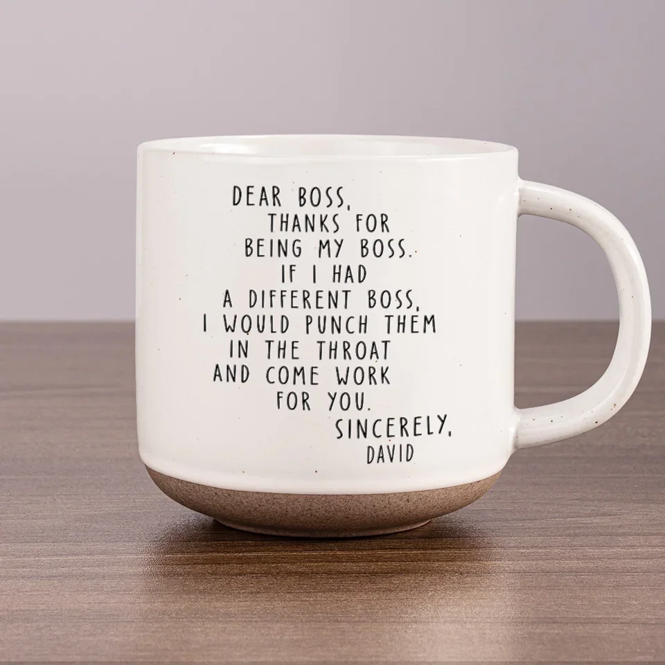 Dear Boss, Thanks For Being My Boss - Coworker Personalized Custom Printed Pottery Mug - Gift For Coworkers, Work Friends, Colleagues - Image 6