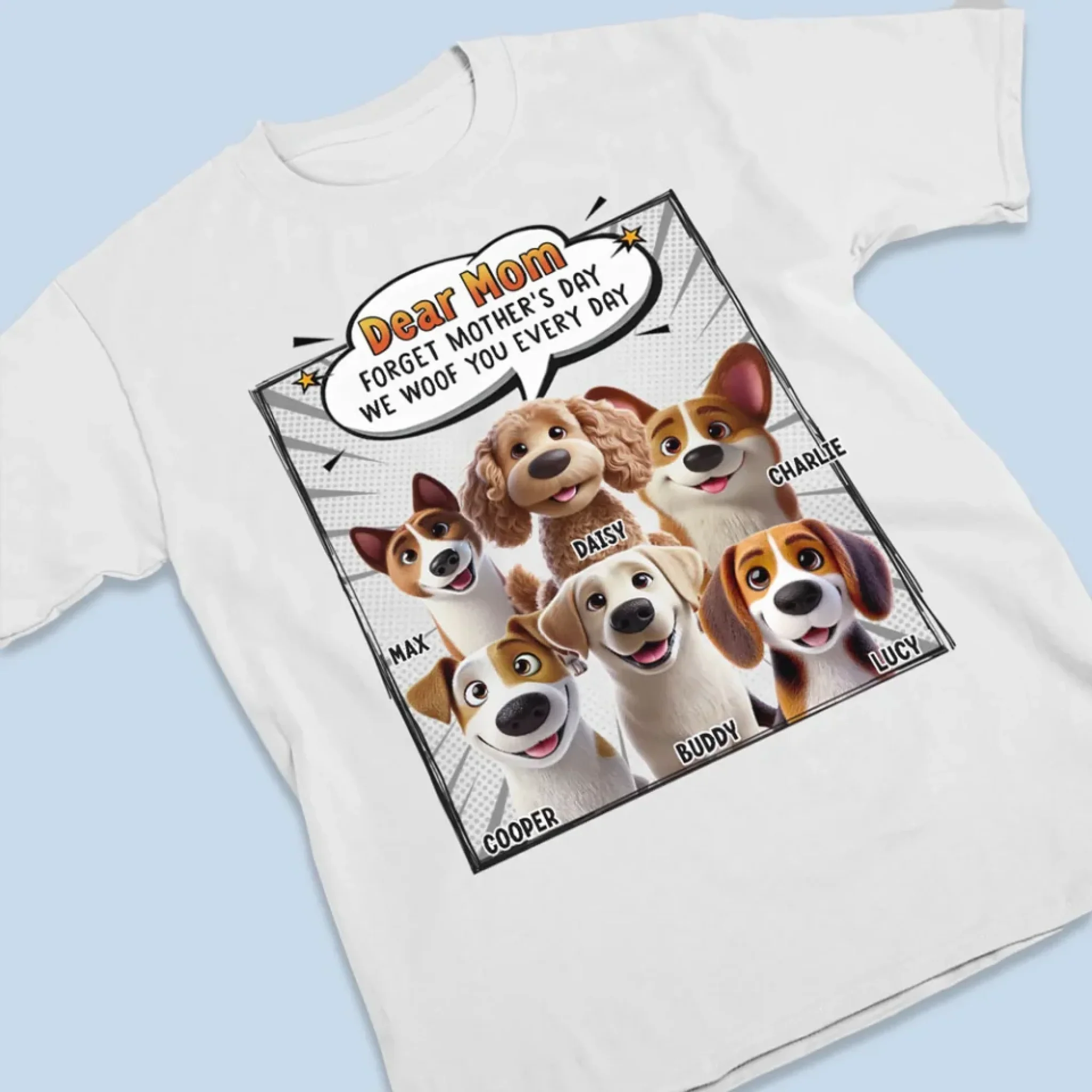 Dear Mom, You’re Pawsome Every Day - Dog Personalized Custom Unisex T-shirt, Premium T-shirt, Hoodie - Gift For Pet Owners, Pet Lovers - Image 3
