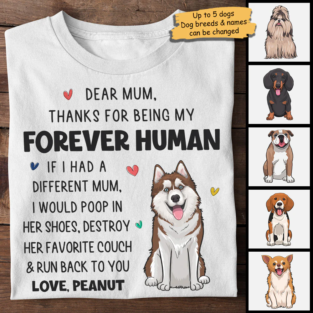 Dear Mum I Would Poop In Her Shoes - Mother's Day Gifts, Gift For Dog Mum, Personalized Unisex T-shirt, Hoodie - Image 3