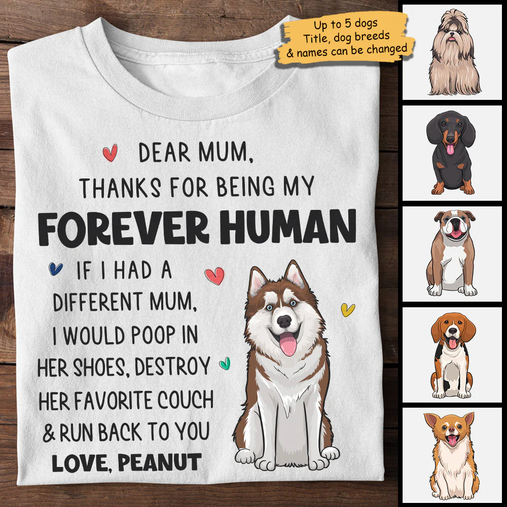 Dear Mum I Would Poop In Her Shoes - Mother's Day Gifts, Gift For Dog Mum, Personalized Unisex T-shirt, Hoodie - Image 4