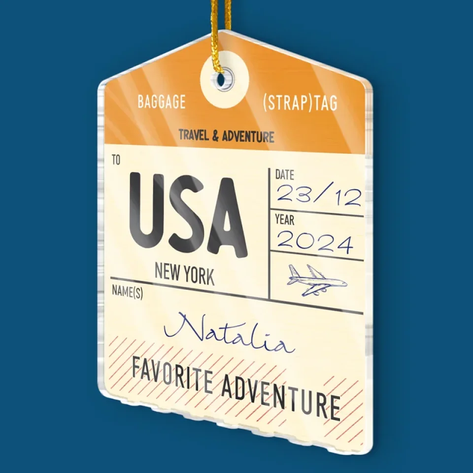 Discover The World And Uncover Your Soul - Travel Personalized Custom Ornament - Acrylic Custom Shaped - Christmas Gift For Adventure Travel Lovers - Image 3