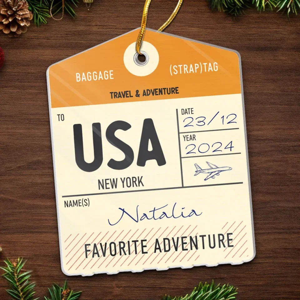 Discover The World And Uncover Your Soul - Travel Personalized Custom Ornament - Acrylic Custom Shaped - Christmas Gift For Adventure Travel Lovers - Image 5