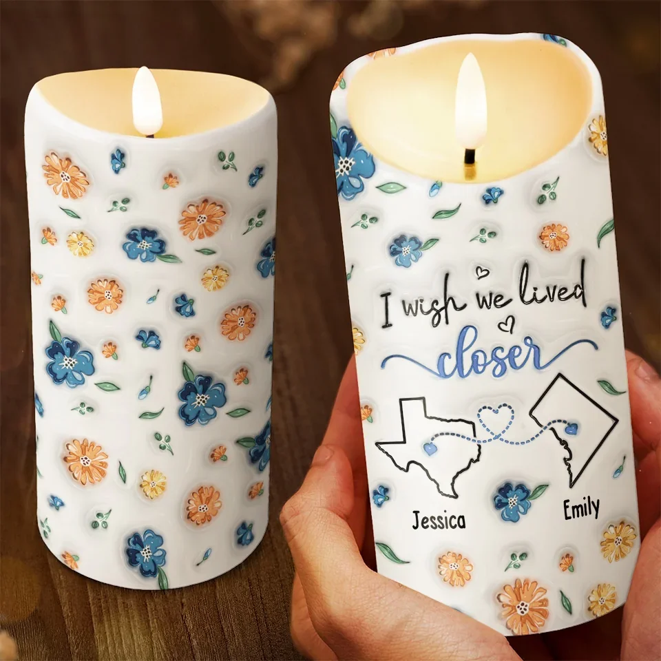 Distance Means So Little When Someone Means So Much - Bestie Personalized Custom 3D Inflated Effect Printed LED Candle - Christmas Gift For Best Friends, BFF, Sisters - Image 3