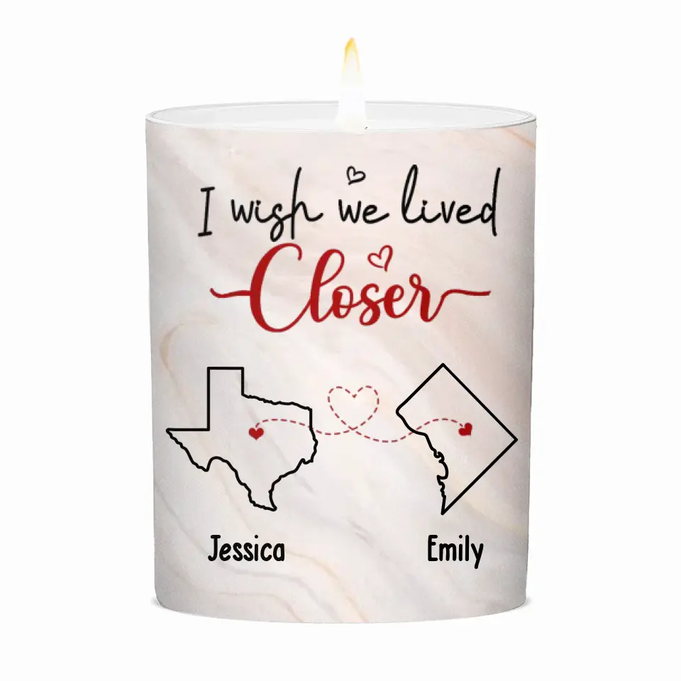Distance Means So Little When Someone Means So Much - Bestie Personalized Custom Smokeless Scented Candle - Gift For Best Friends, BFF, Sisters - Image 2