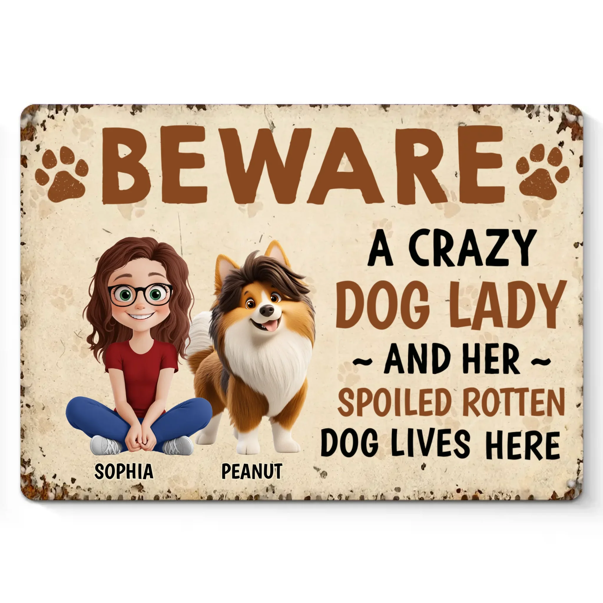 Dog Hair, Wet Noses & Endless Love Inside - Dog Personalized Custom Home Decor Metal Sign - House Warming Gift For Pet Owners, Pet Lovers - Image 2