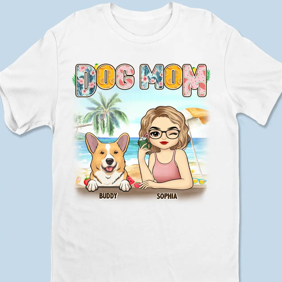 Dog Mom - Dog Personalized Custom Racer Back Tank Top - Gift For Pet Owners, Pet Lovers - Image 6