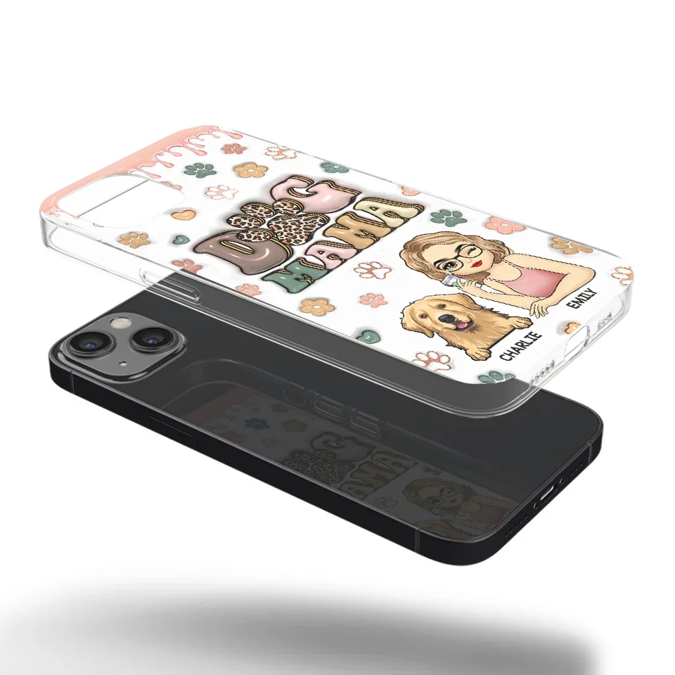 Dog Mom For Life - Dog & Cat Personalized Custom 3D Inflated Effect Printed Clear Phone Case - Gift For Pet Owners, Pet Lovers - Image 33